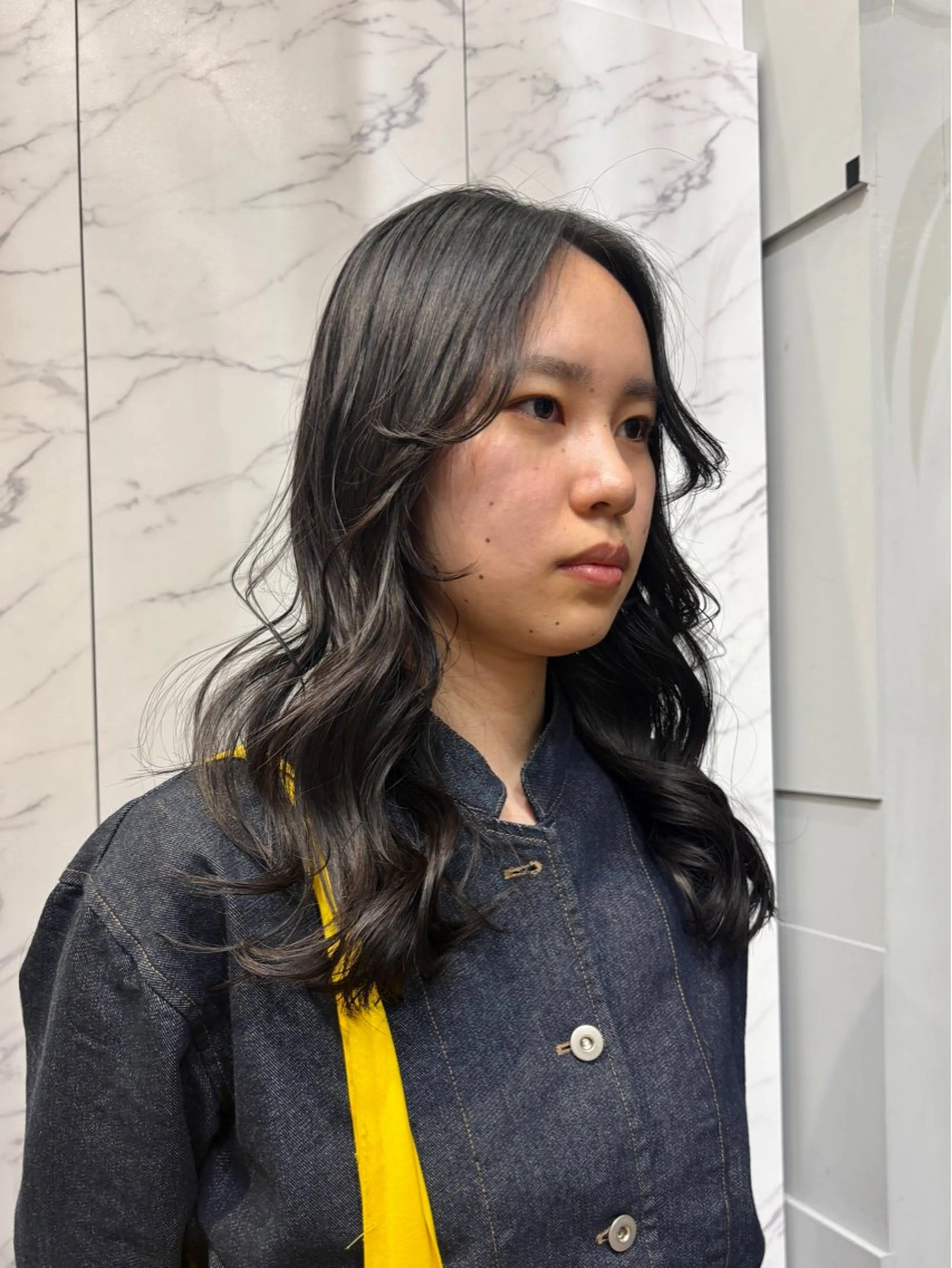 ロング レイヤーカット カット トリートメント miu /透明感カラーのヘアスタイル