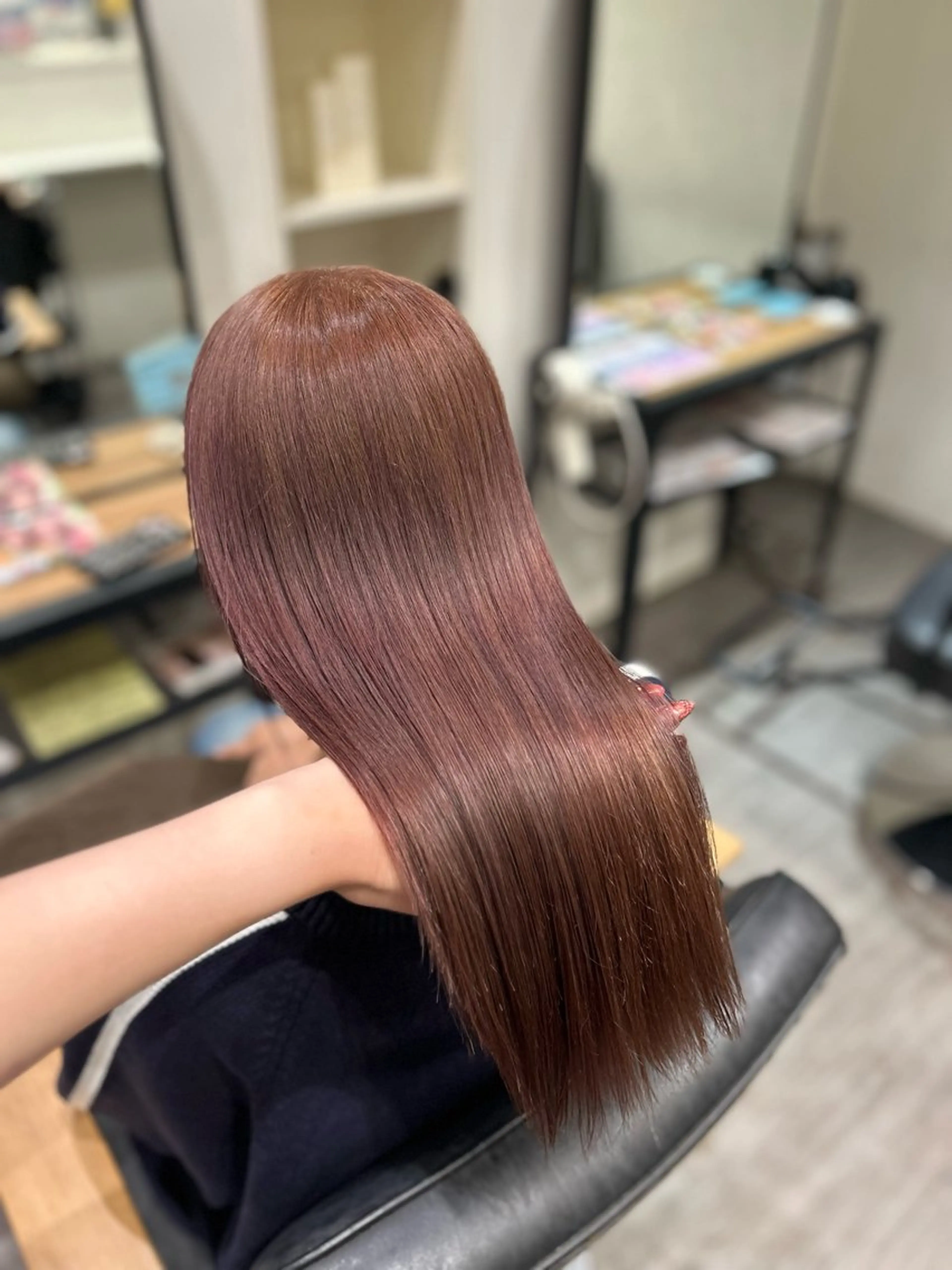 ロング カラー ベージュカラー ピンクカラー ピンクベージュ ヘアカラー トリートメント cocotte 💟草間紫音💟のヘアスタイル