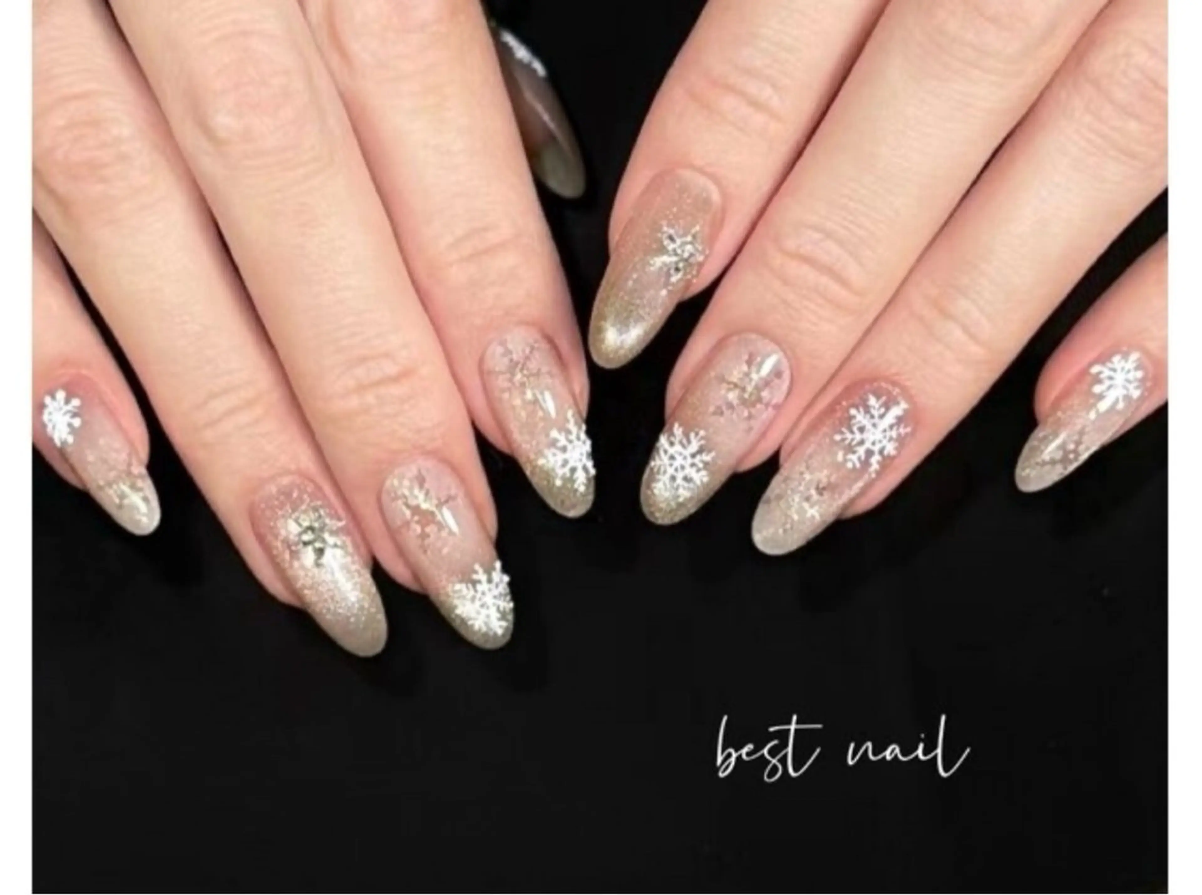 ネイル オーロラネイル クリアネイル 長さ出し ジェルネイル 韓国ネイル ハンドネイル best nailのネイルデザイン