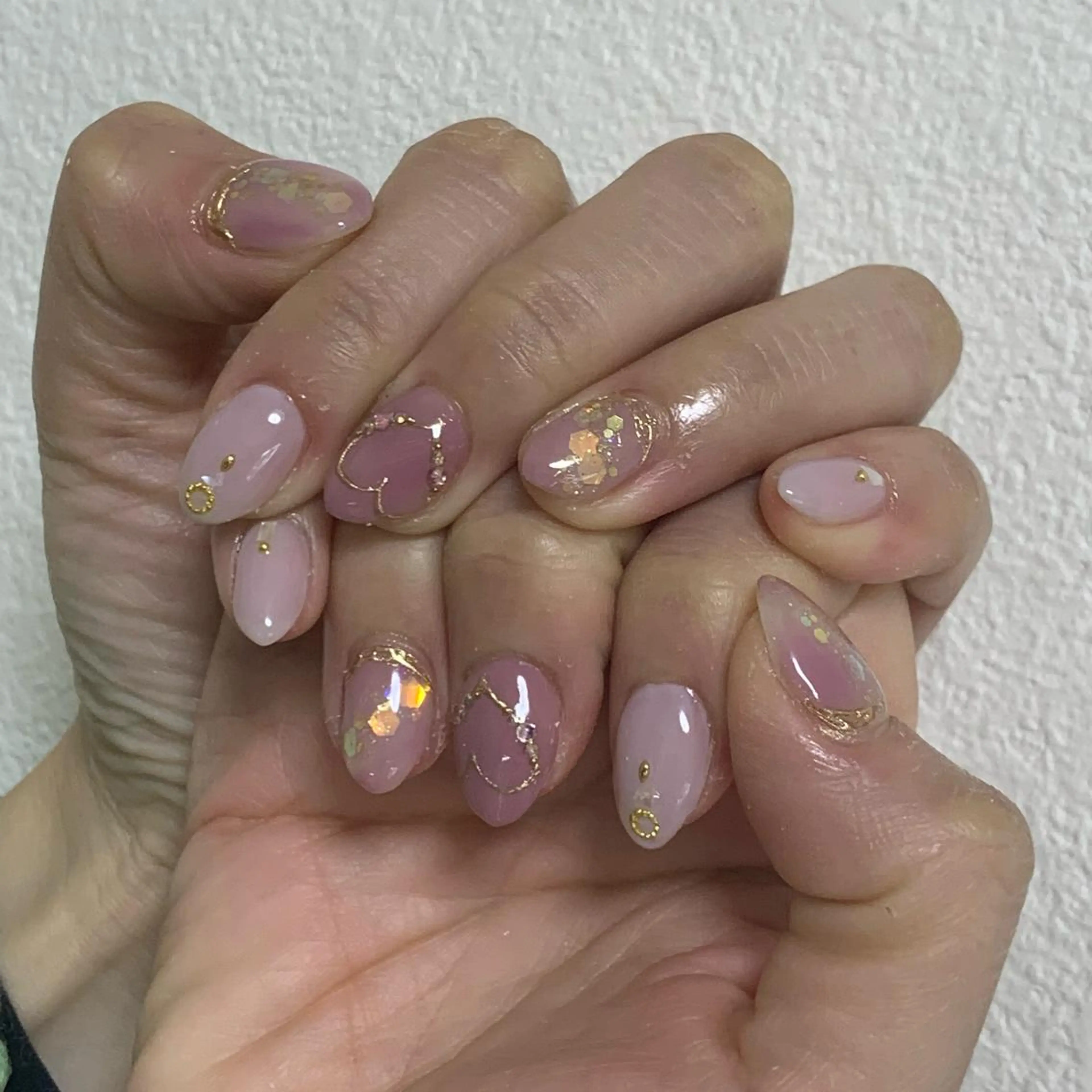 ネイル ハンドネイル καρδιά -ｶﾙﾃﾞｨｱ-のネイルデザイン