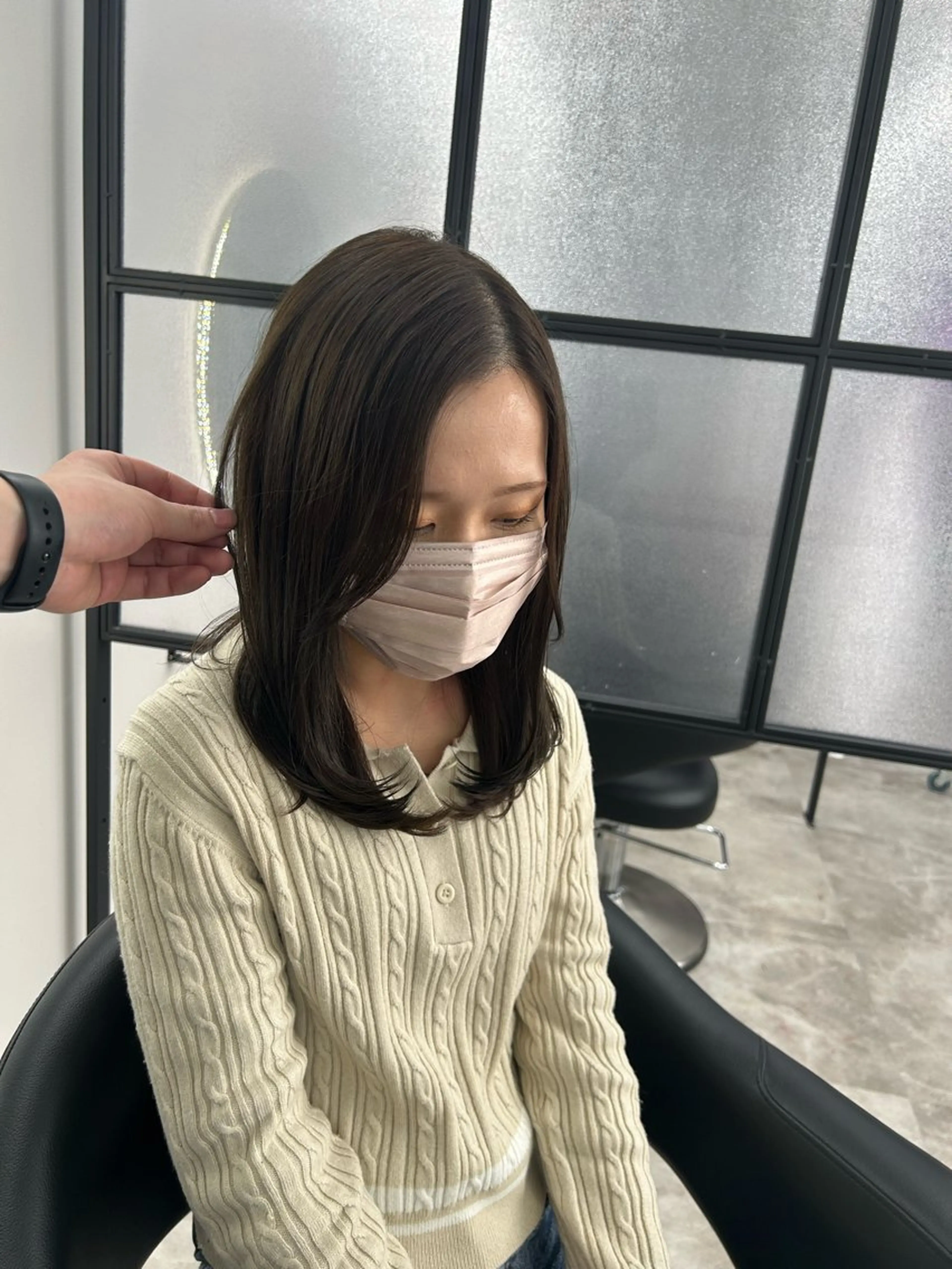 ミディアム ヘアカラー ✨パーマ×ハイトーン Futo✨のヘアスタイル