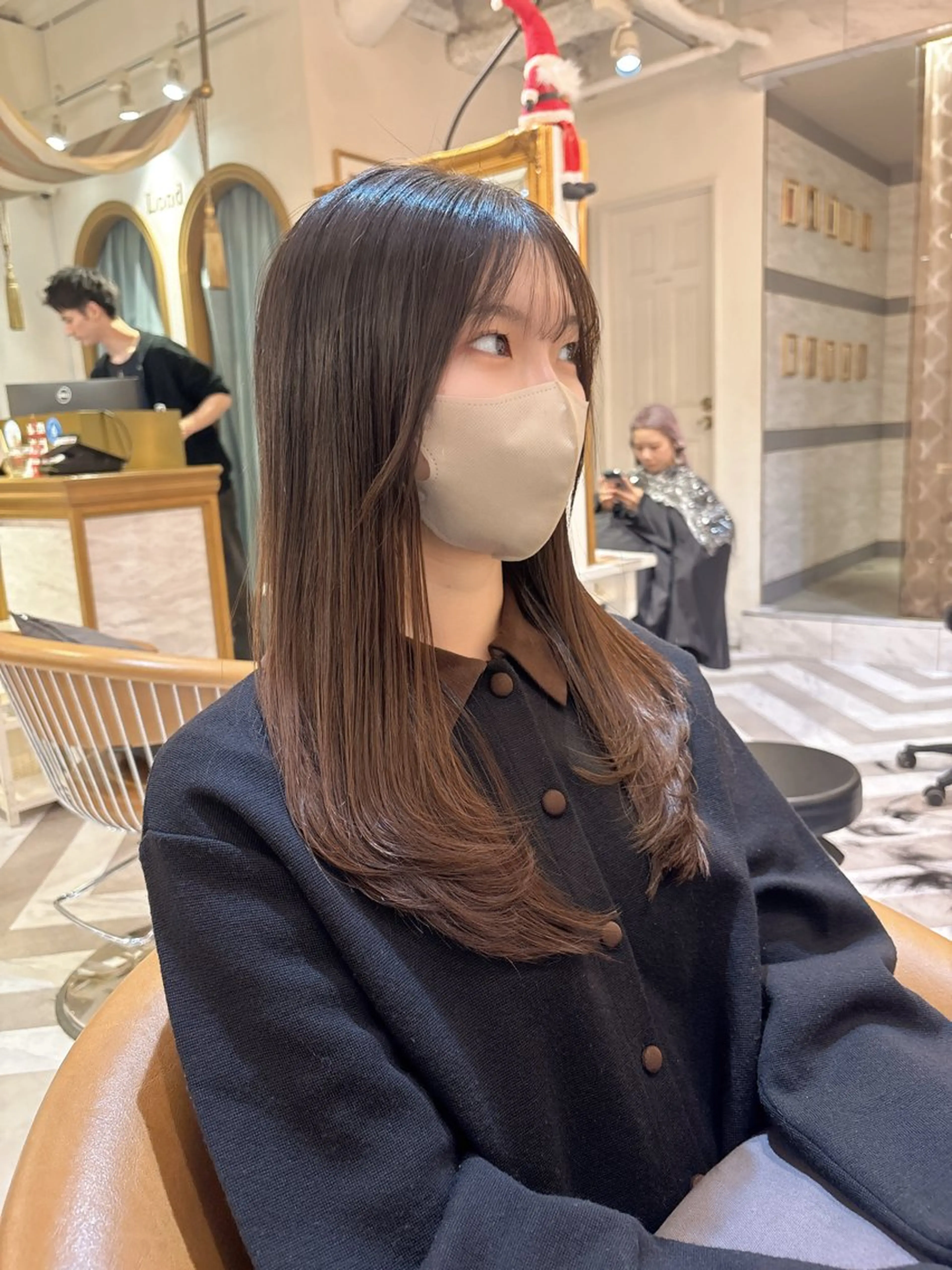 セミロング カット ヘアカラー トリートメント ❤︎韓国レイヤー/透 明感カラー/目黒のヘアスタイル