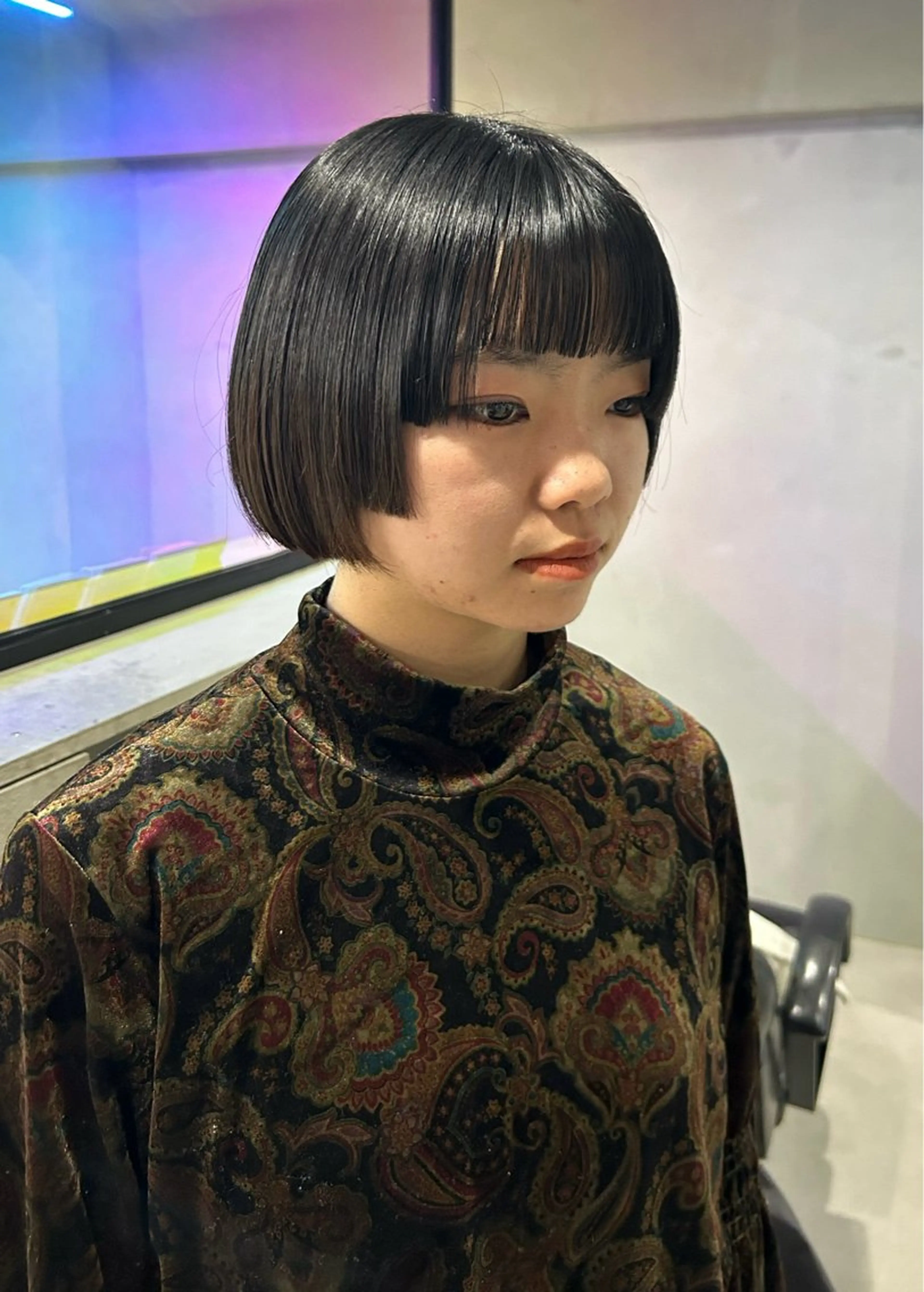 ショート 姫カット wabi【ワビ】所属・manami/ヘア セット/ハイトーンのヘアスタイル