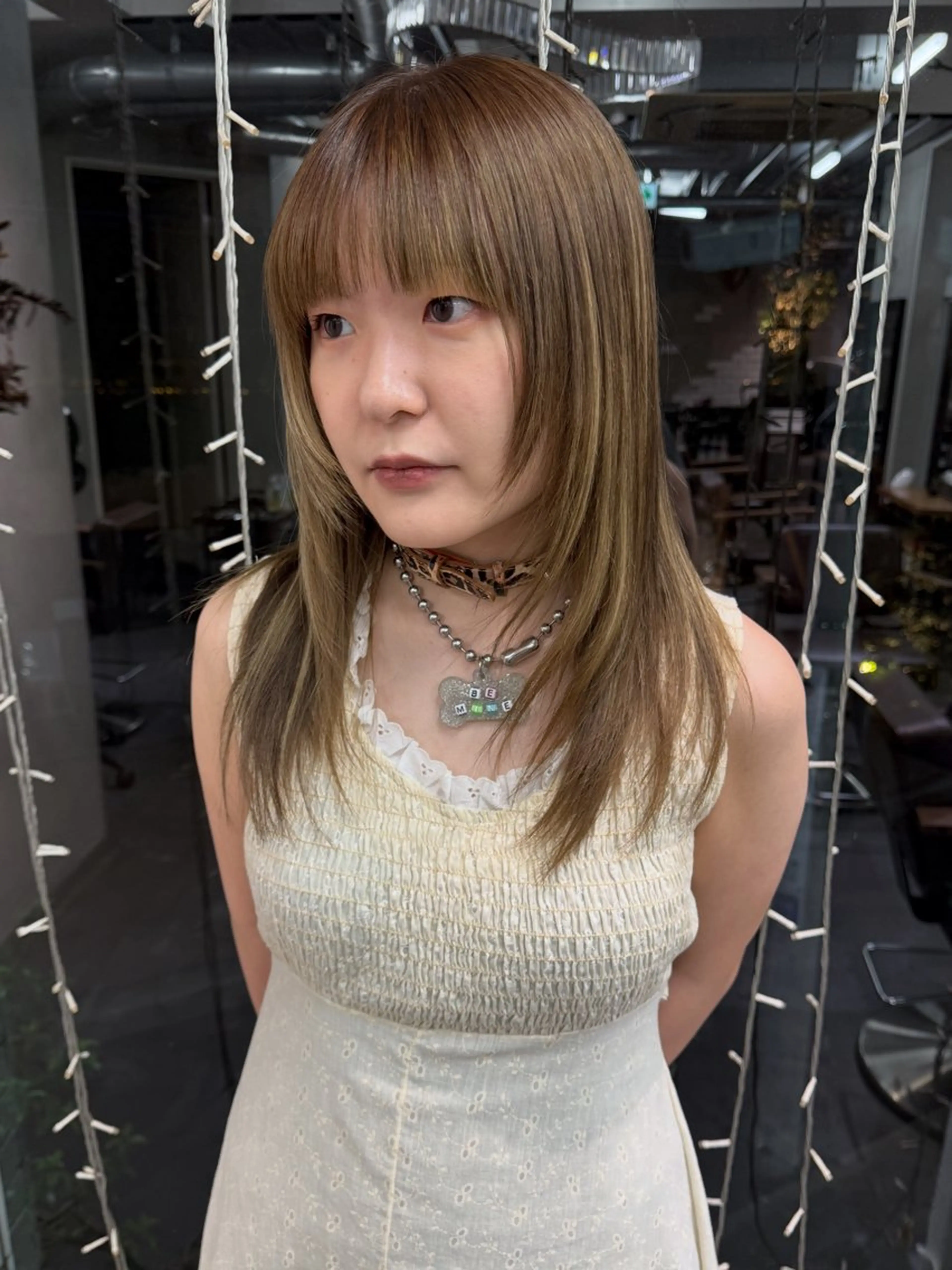セミロング カラー カット ヘアカラー RorriM natsuのヘアスタイル