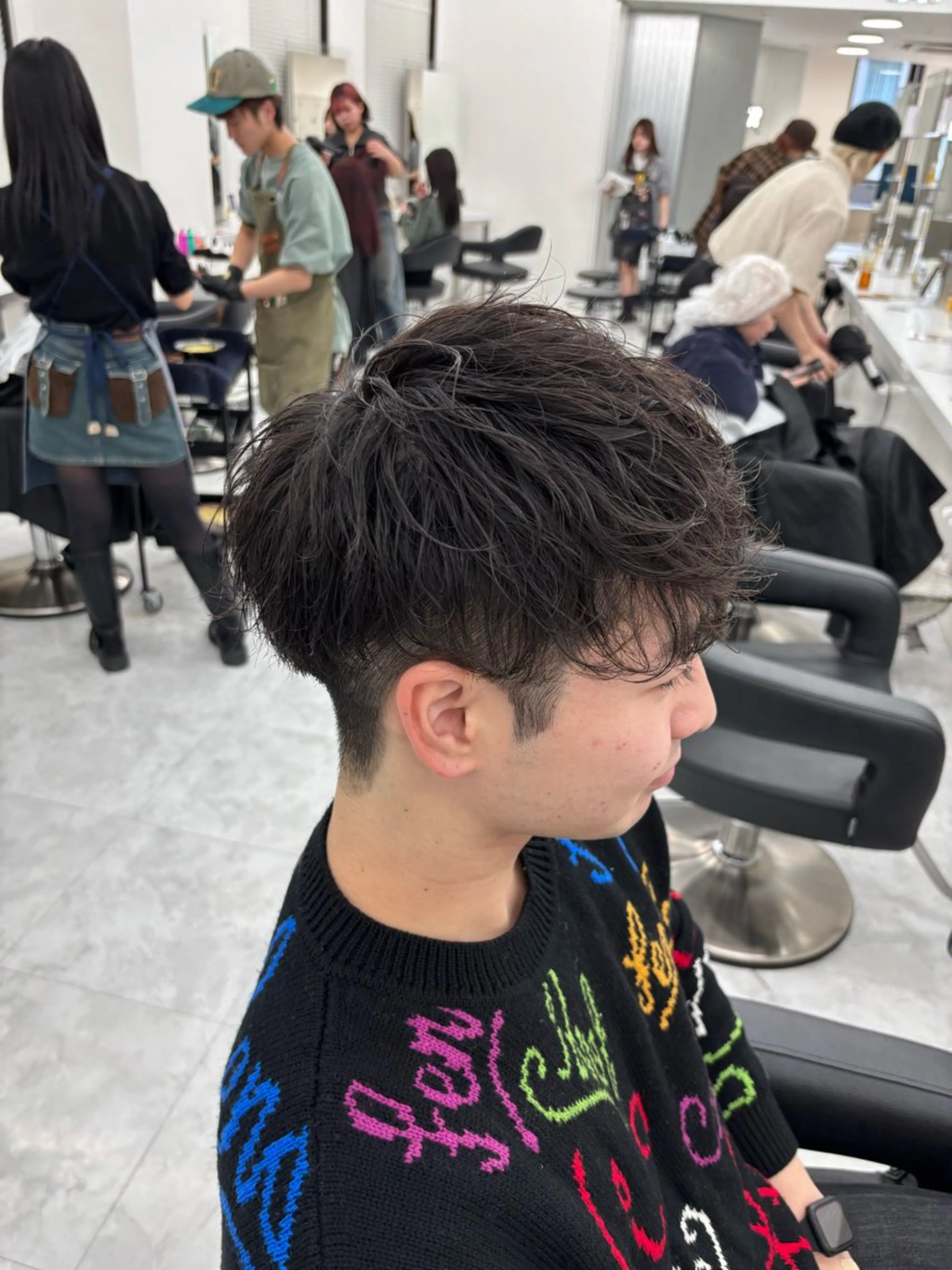 ショート メンズ カット ヘッドスパ ヘアセット 斗和🫧天神/ハイ トーン／透明感カラーのヘアスタイル