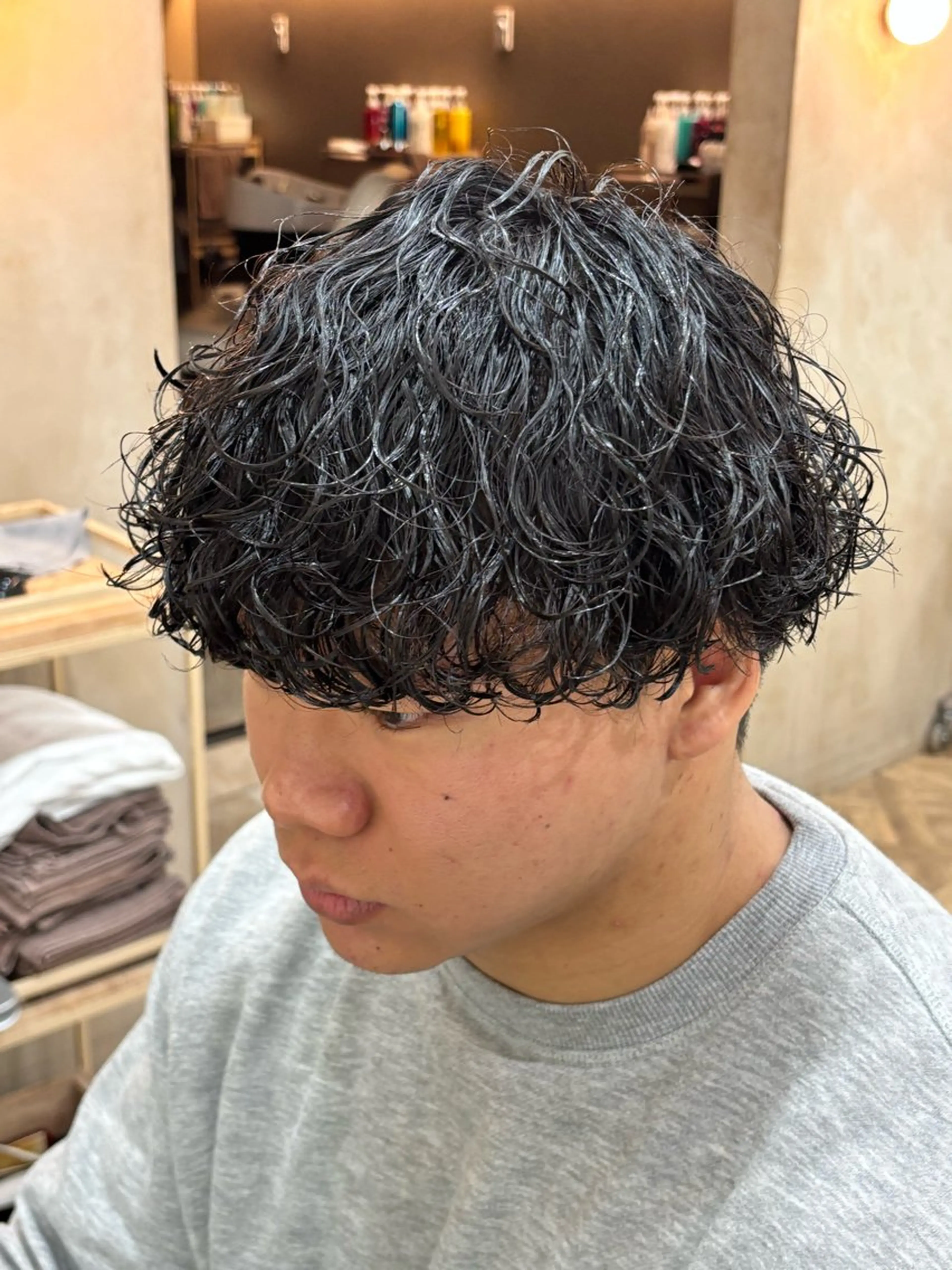ショート パーマ メンズ メンズパーマ 波巻きパーマ カット パーマ トリートメント パーマ職人DAIKI ツイスパ/波巻きのヘアスタイル