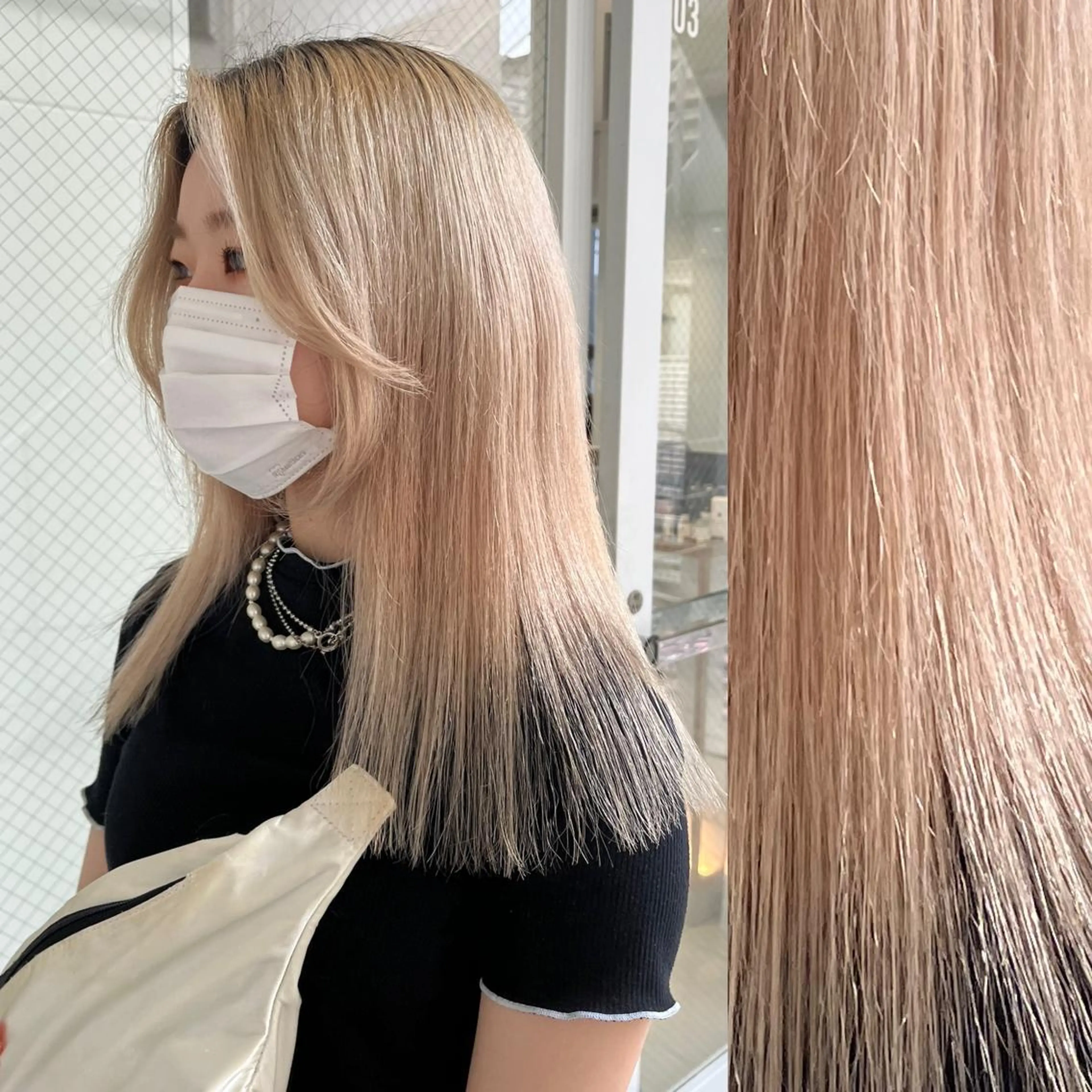 ロング カラー ヘアアレンジ ベージュカラー ブリーチ ブラウンカラー ケアブリーチ カシス stylist ◎RUKI.のヘアスタイル