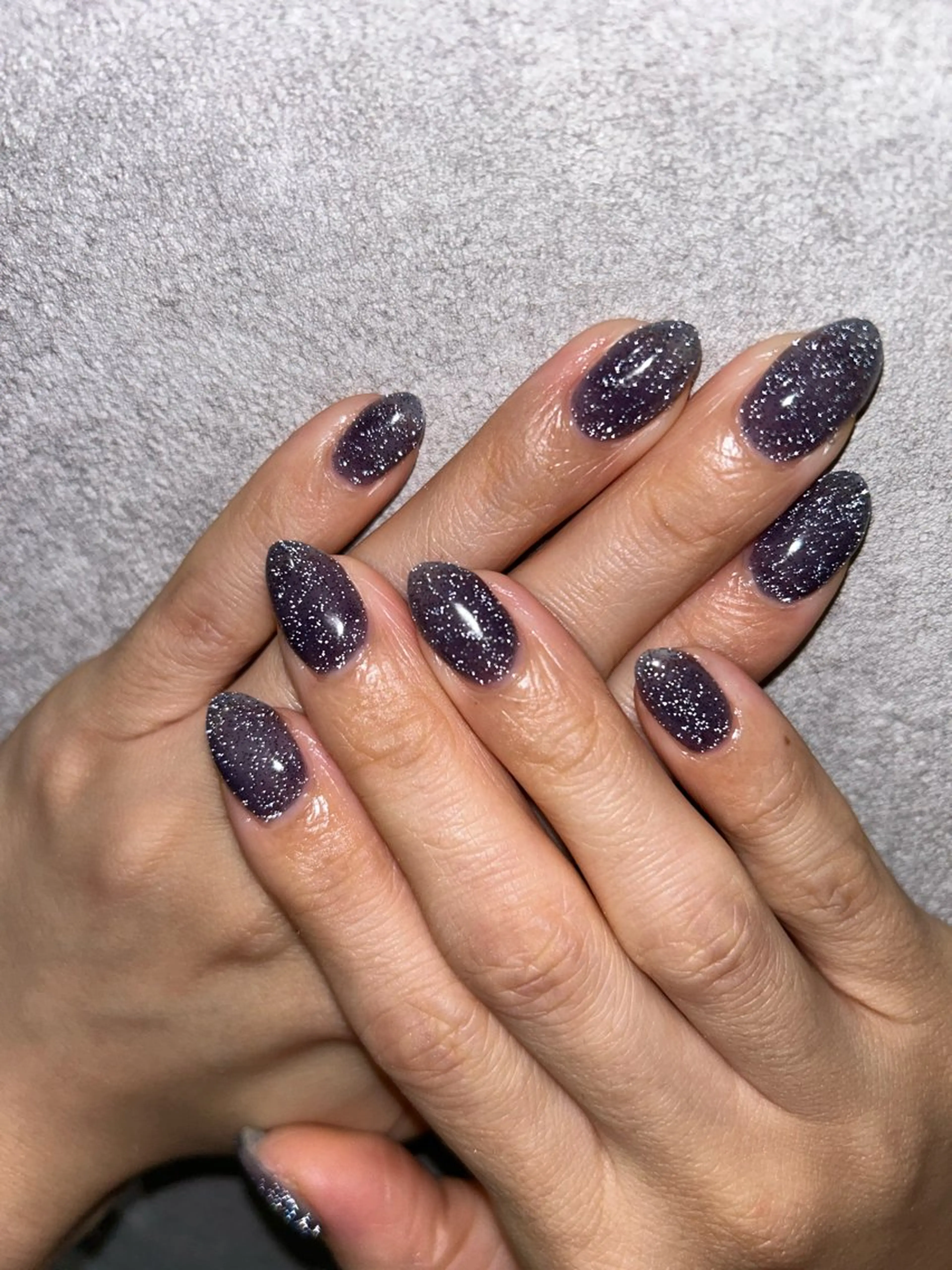 ネイル フラッシュネイル ネイビー 大山 なつみのネイルデザイン