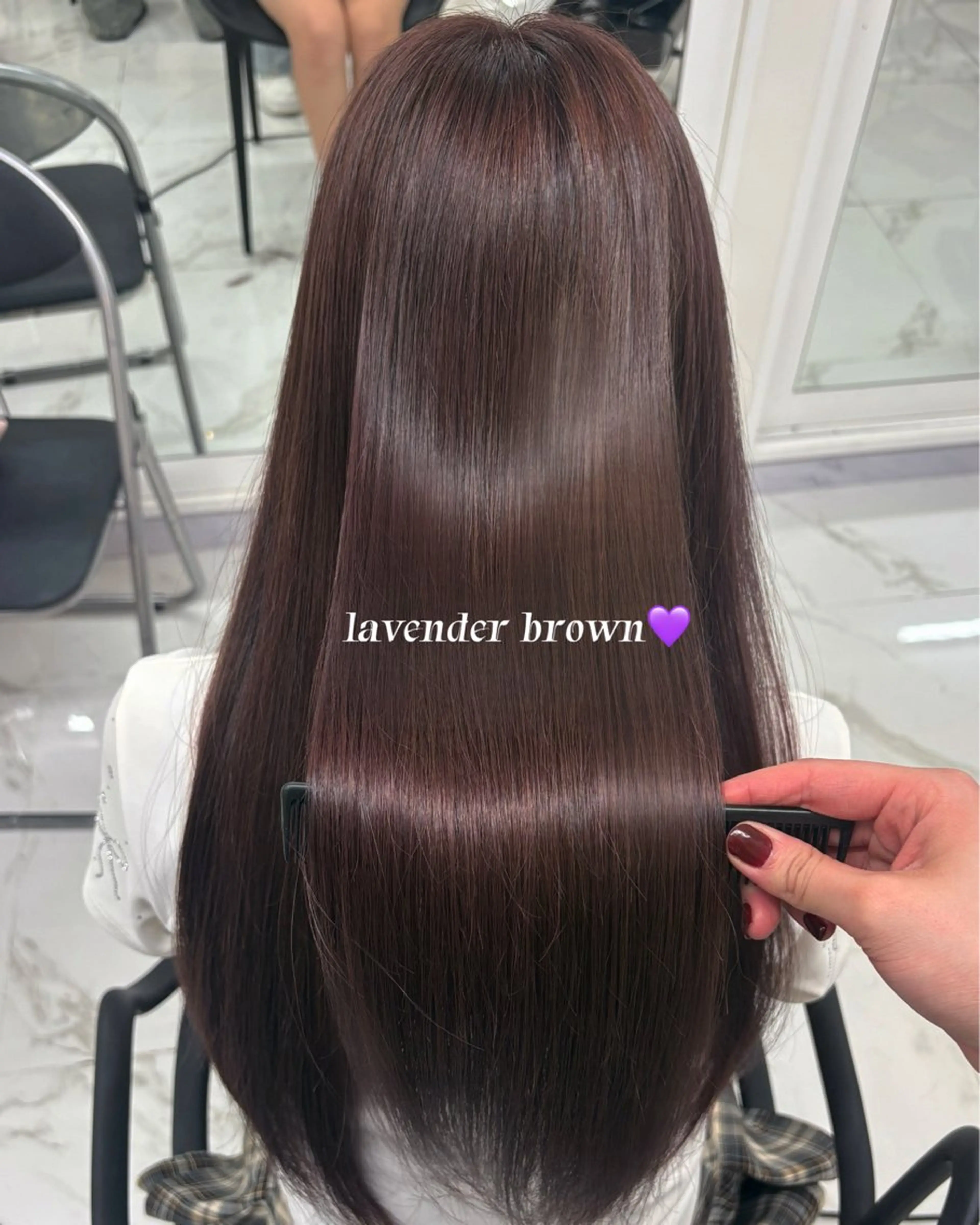 ロング カット ヘアカラー トリートメント 💜JUNA💜/烏 丸/韓国風/高槻のヘアスタイル