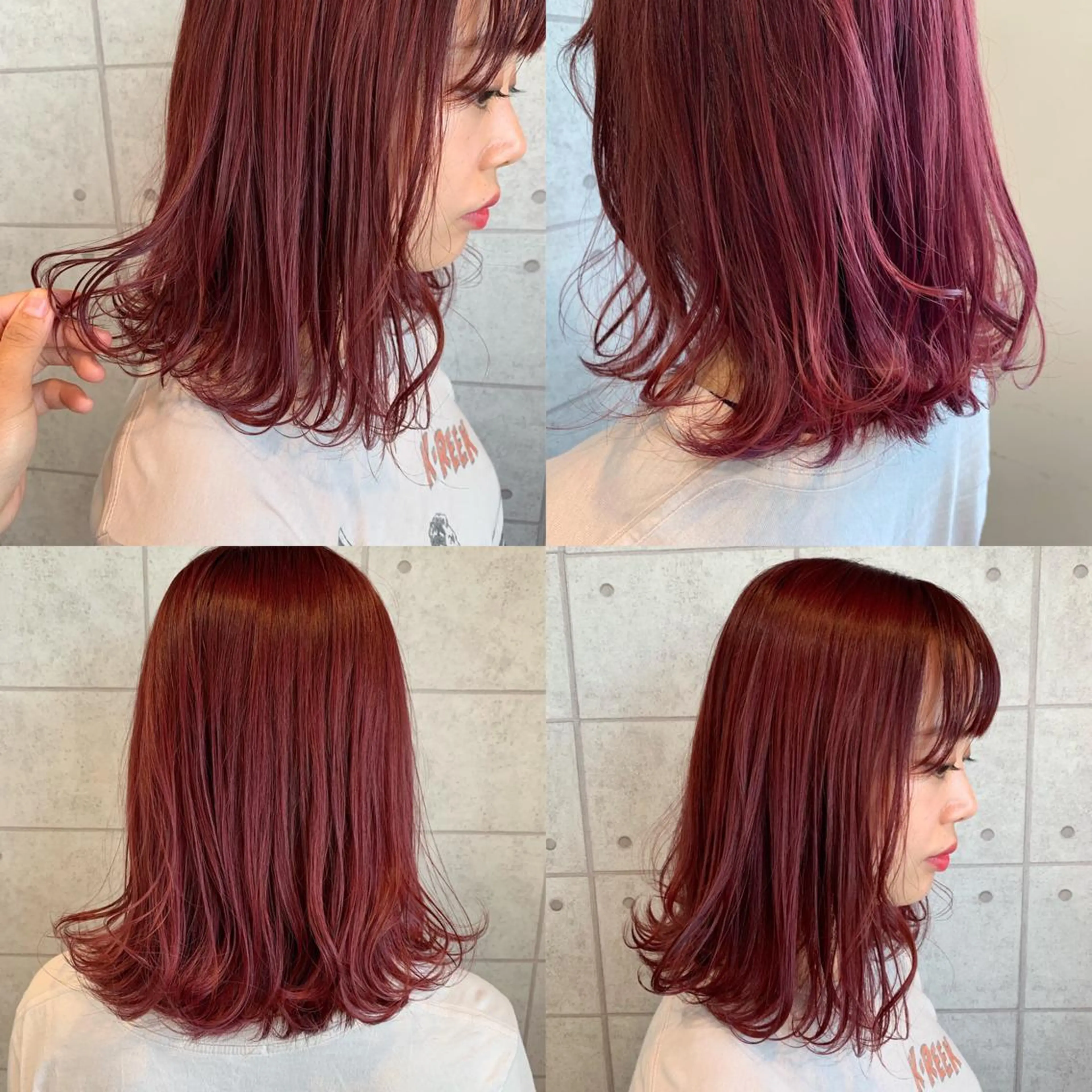 ロング カラー ヘアアレンジ ピンクカラー 🌿‬ ܸAir 透明感🌱西村知佳のヘアスタイル