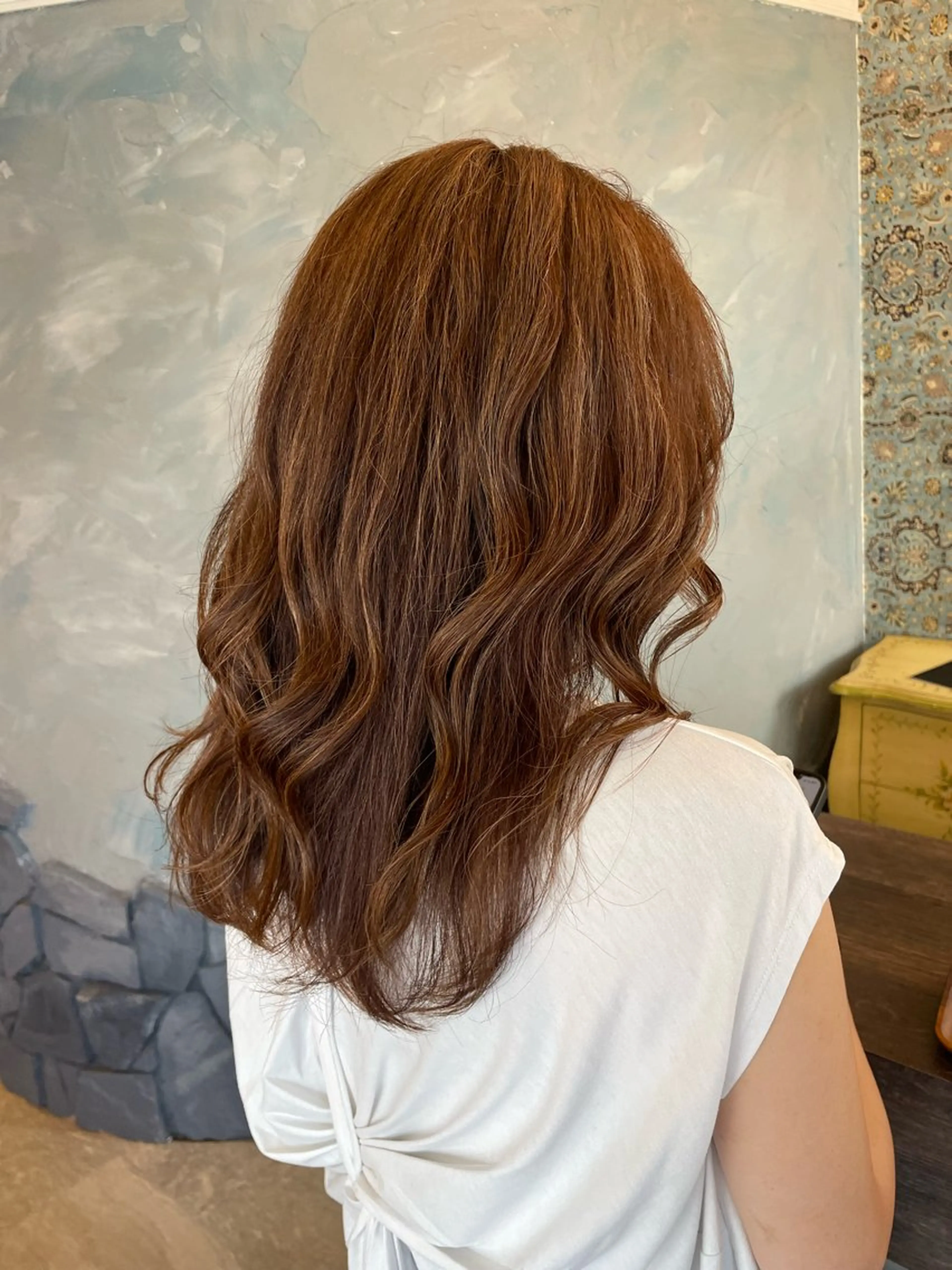 ロング ハイライト カット ヘアカラー hair  make echo所属・hair make echo滿木あい花のヘアスタイル