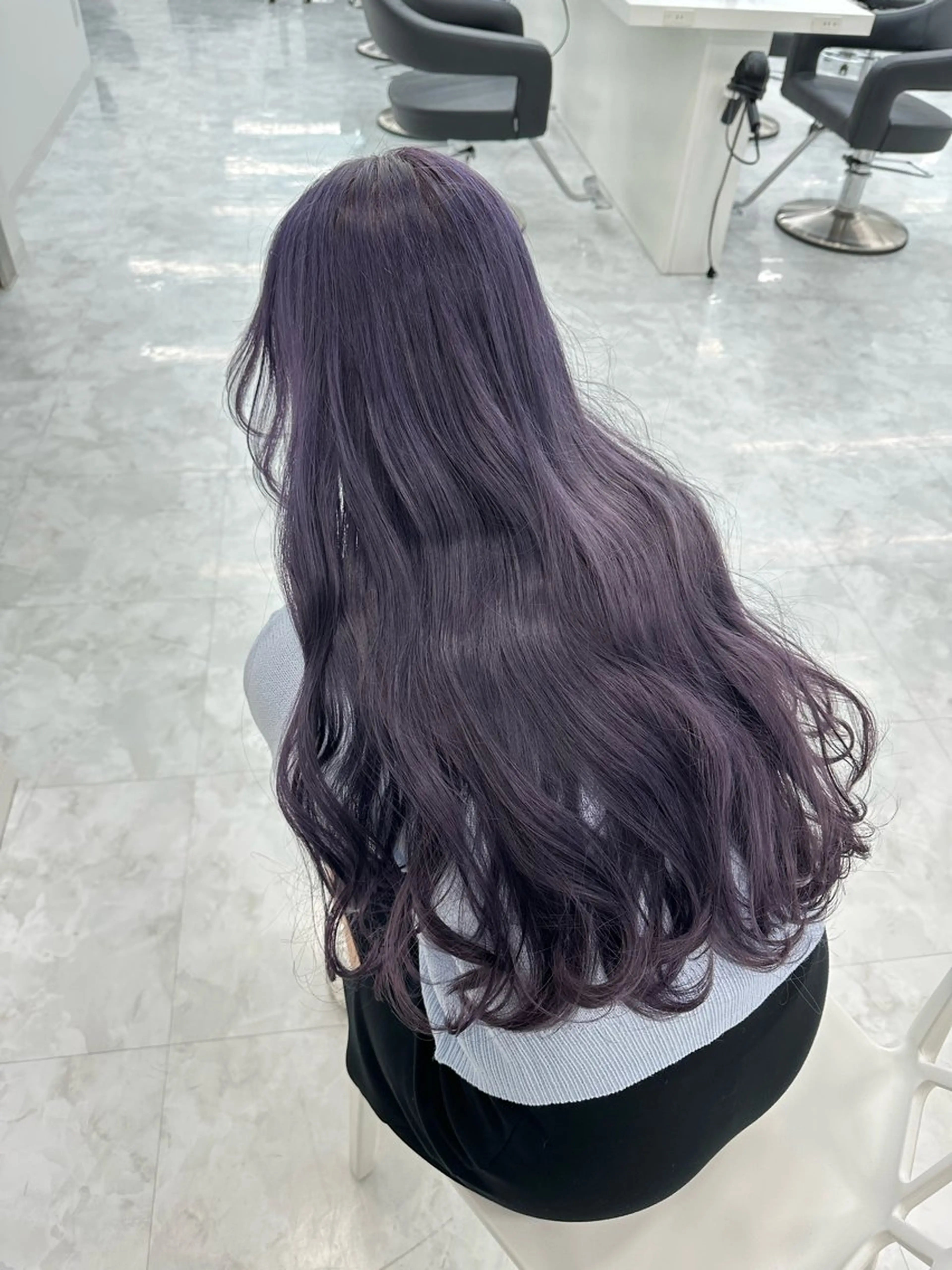 ロング カラー ヘアカラー トリートメント ケアブリーチ 韓国レイヤーKYONのヘアスタイル