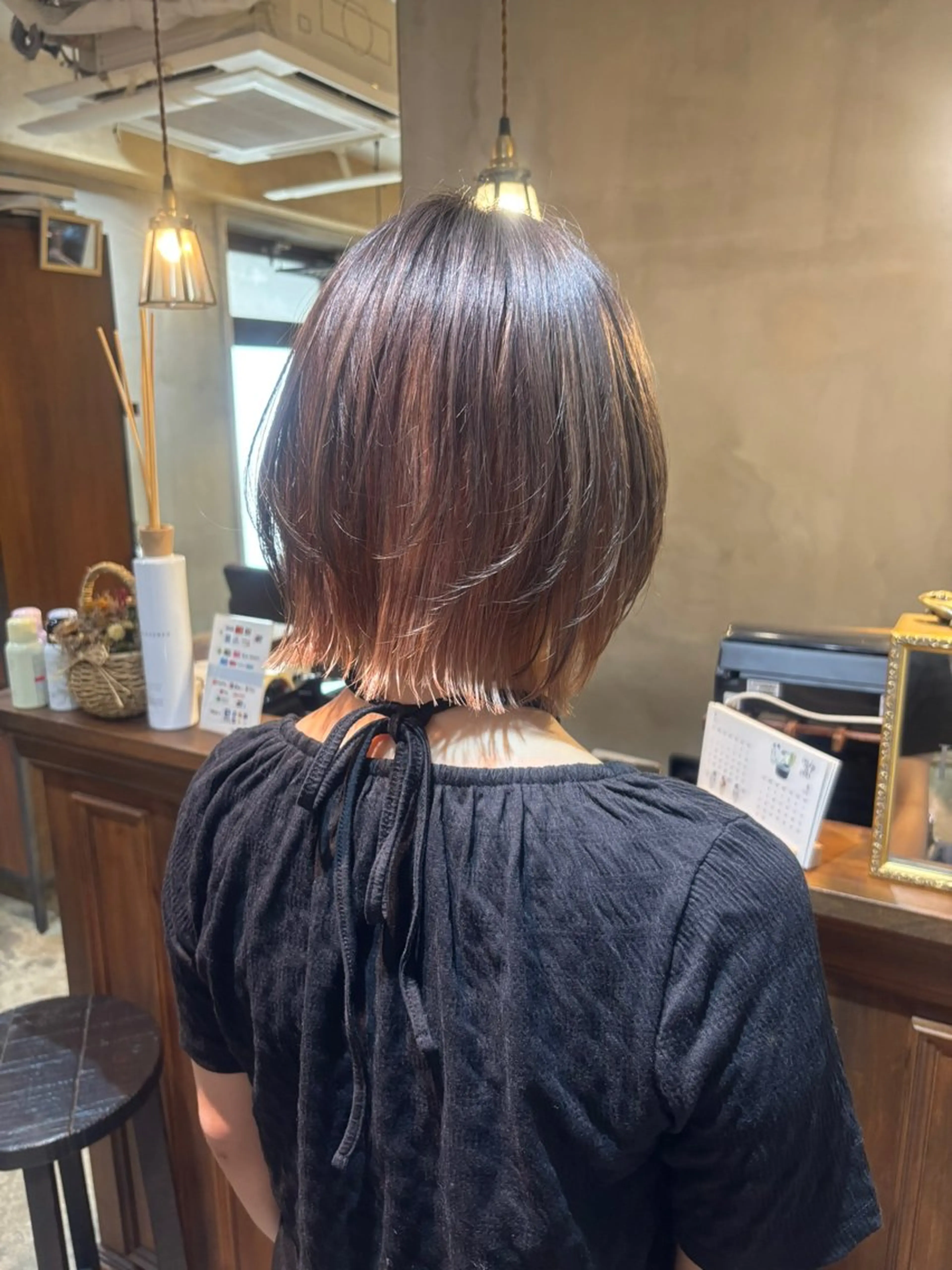 ミディアム ボブレイヤー ボブ レイヤーカット カット saya 🧸 cut/colorのヘアスタイル