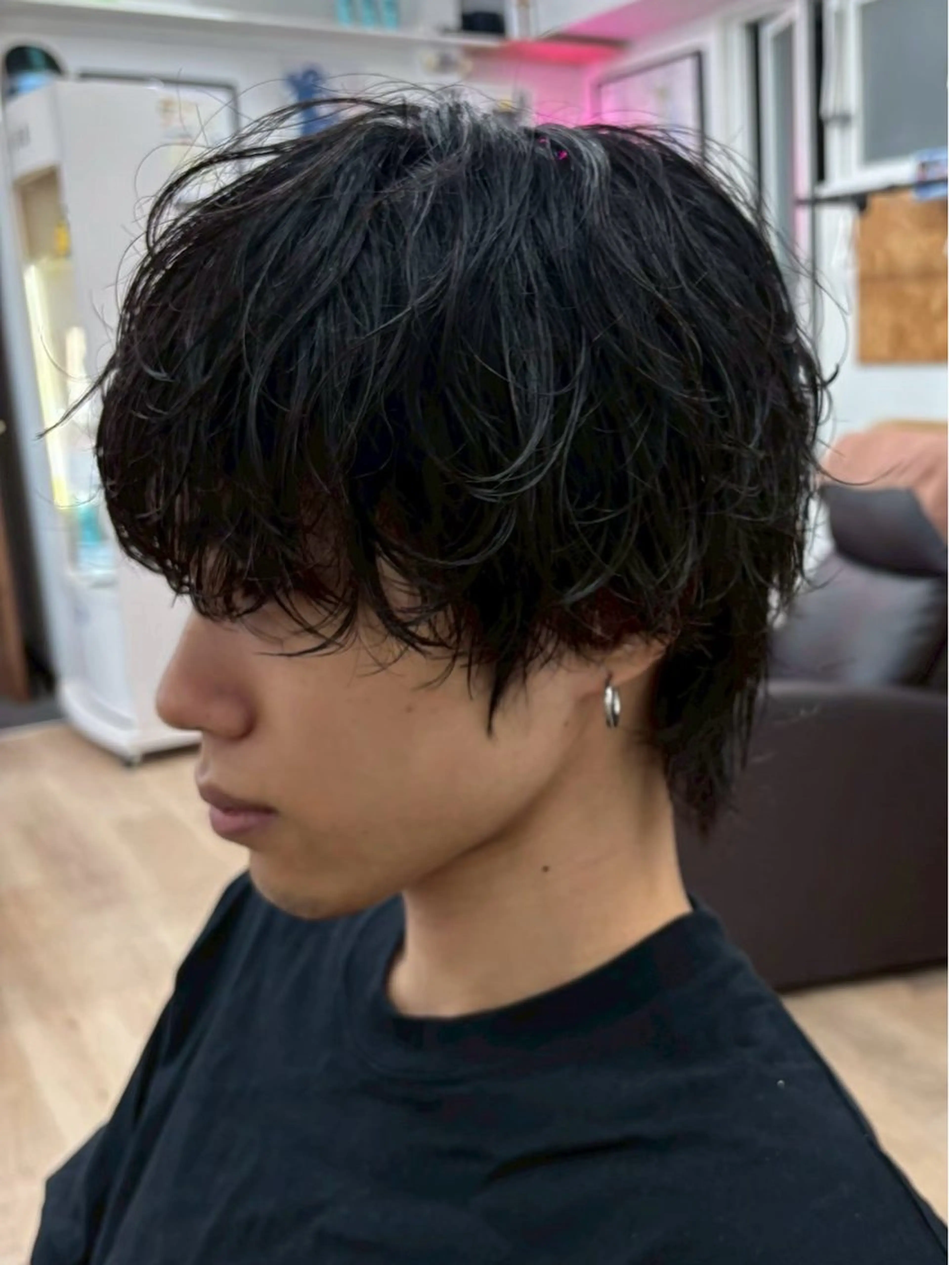 【メンズカット100%OFF‼️】💜色気ミディアム💜(メンズカット＋トリートメント)の写真
