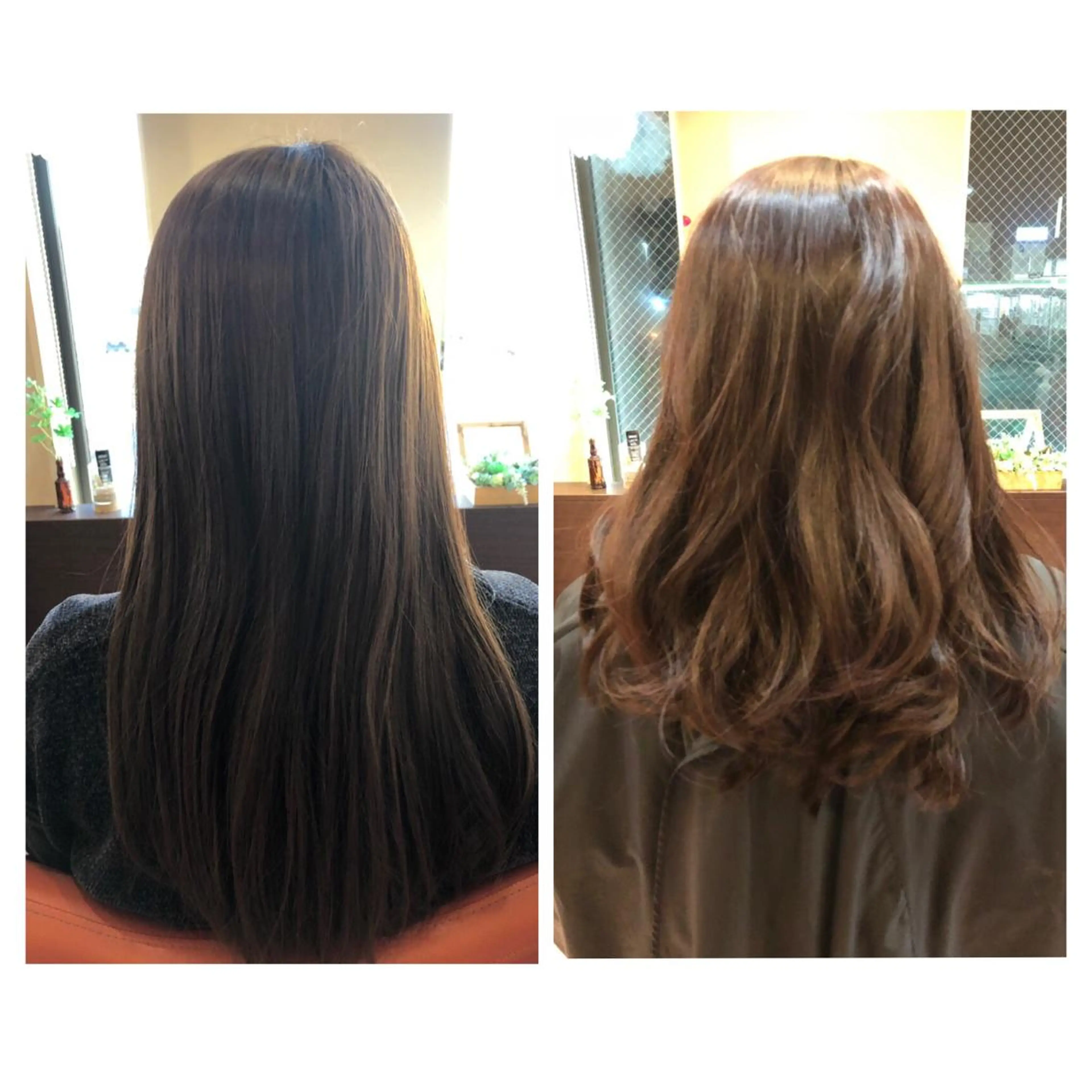 ロング カラー ブラウンカラー オレンジ カット ヘアカラー トリートメント やまぐち まりんのヘアスタイル