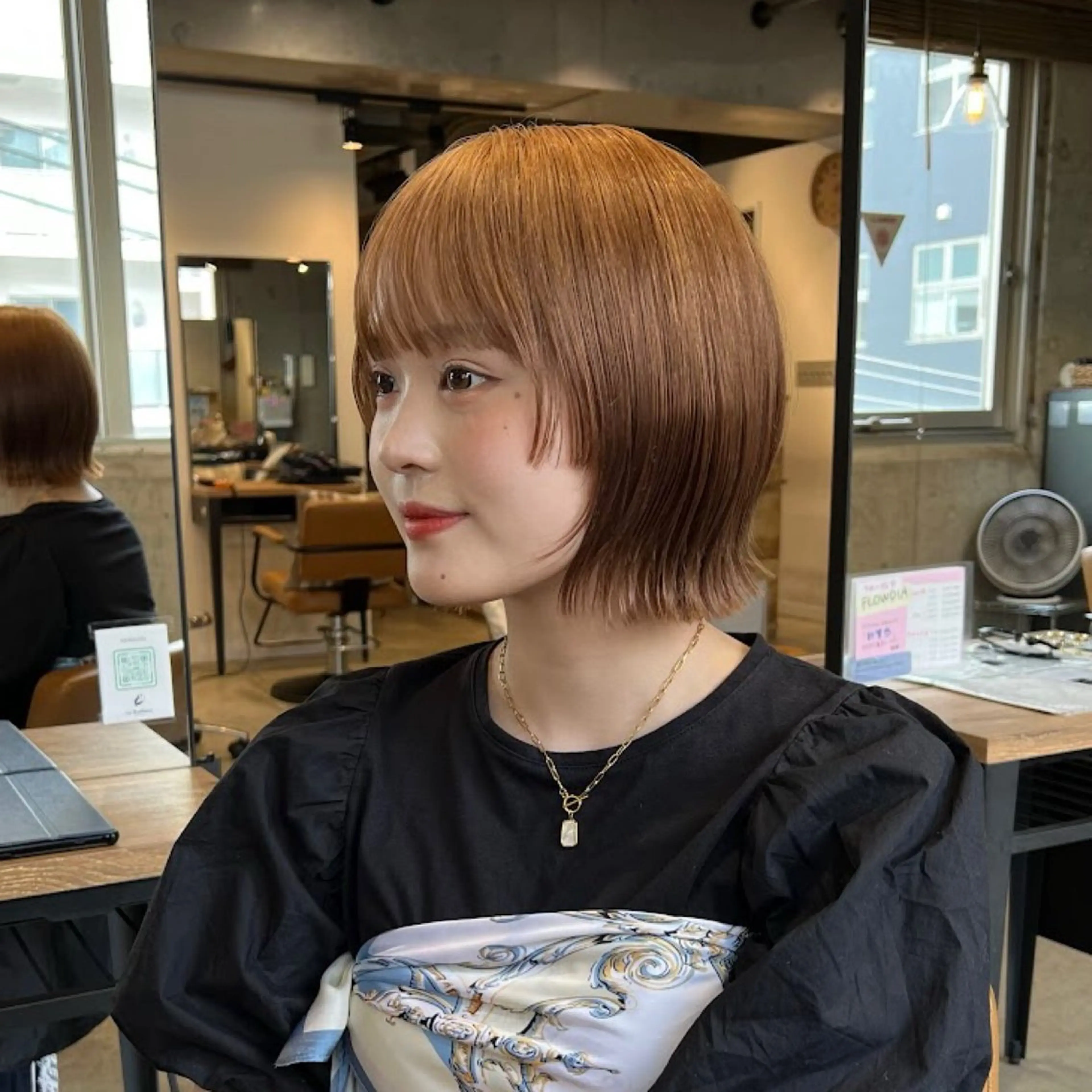 ショート ヘアカラー La Bonheur hair parfait所属・谷本虎太郎　艶カラー 🌈髪質改善のヘアスタイル