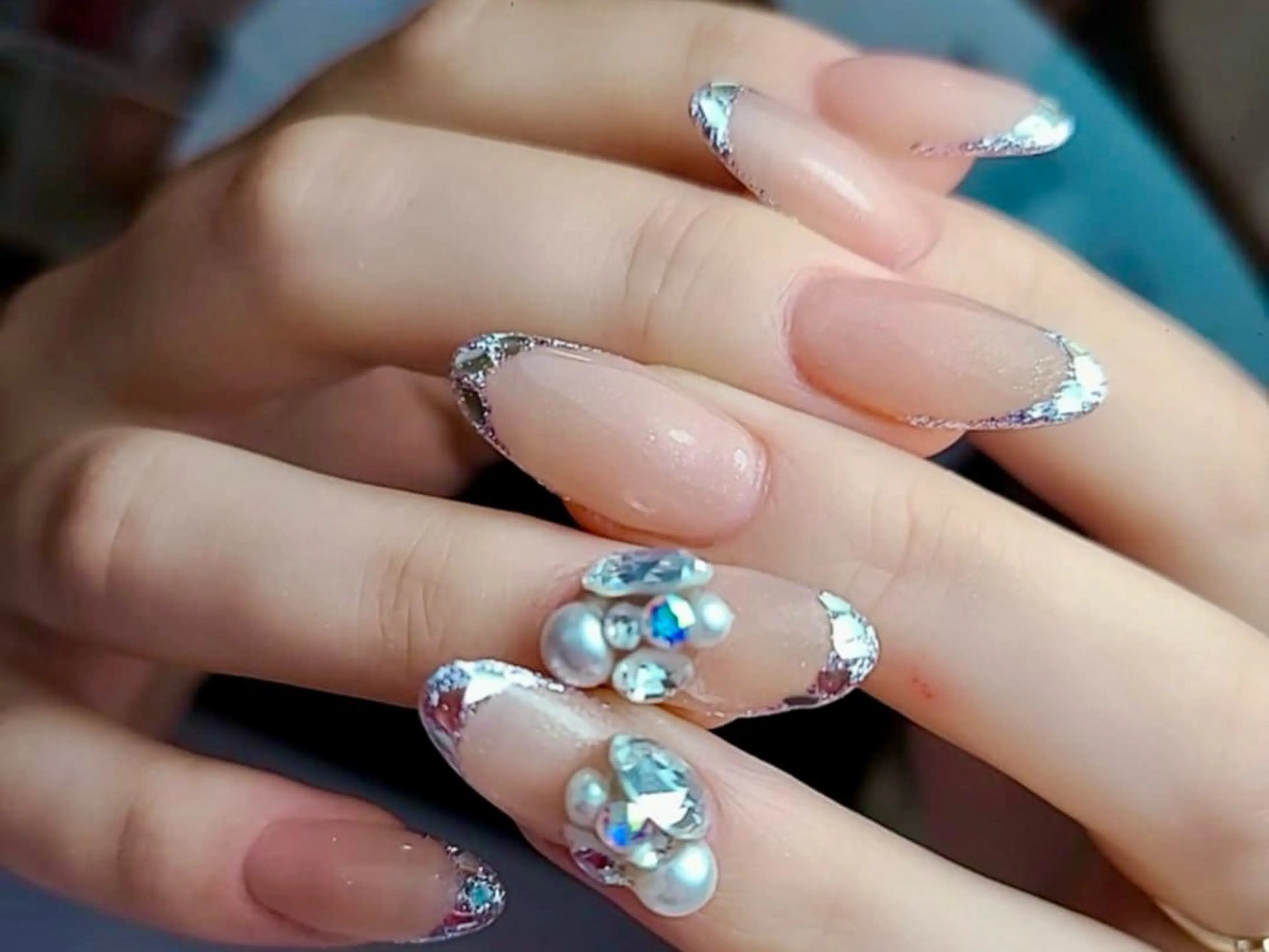 ガラスフレンチ💅【オフあり】の写真