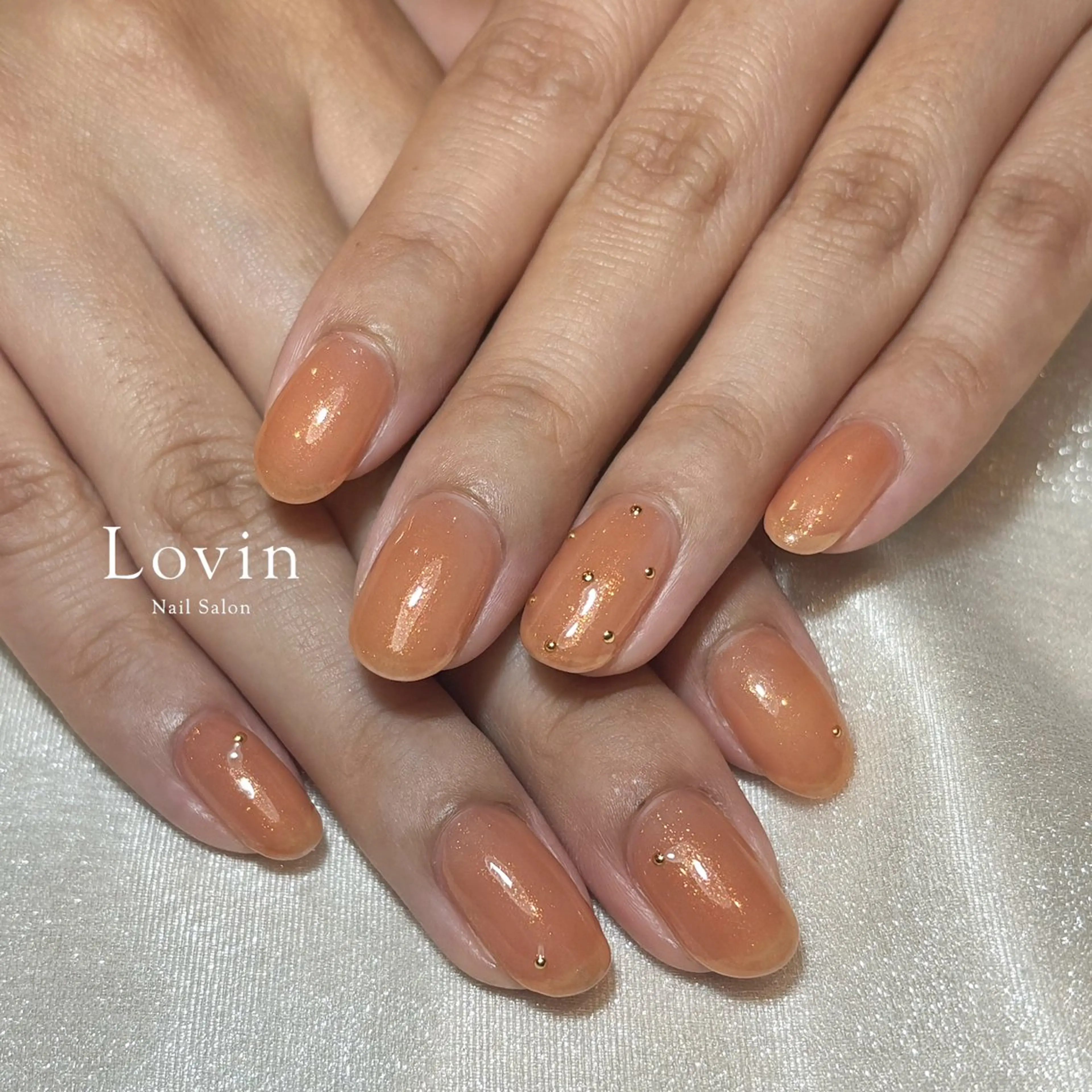 ネイル ブラウン フットネイル フレンチネイル ジェルネイル ゴールド パラジェル認定サロン　ネイルケア&スパ　Lovin【ラヴィン】所属・田中 凜歌のネイルデザイン