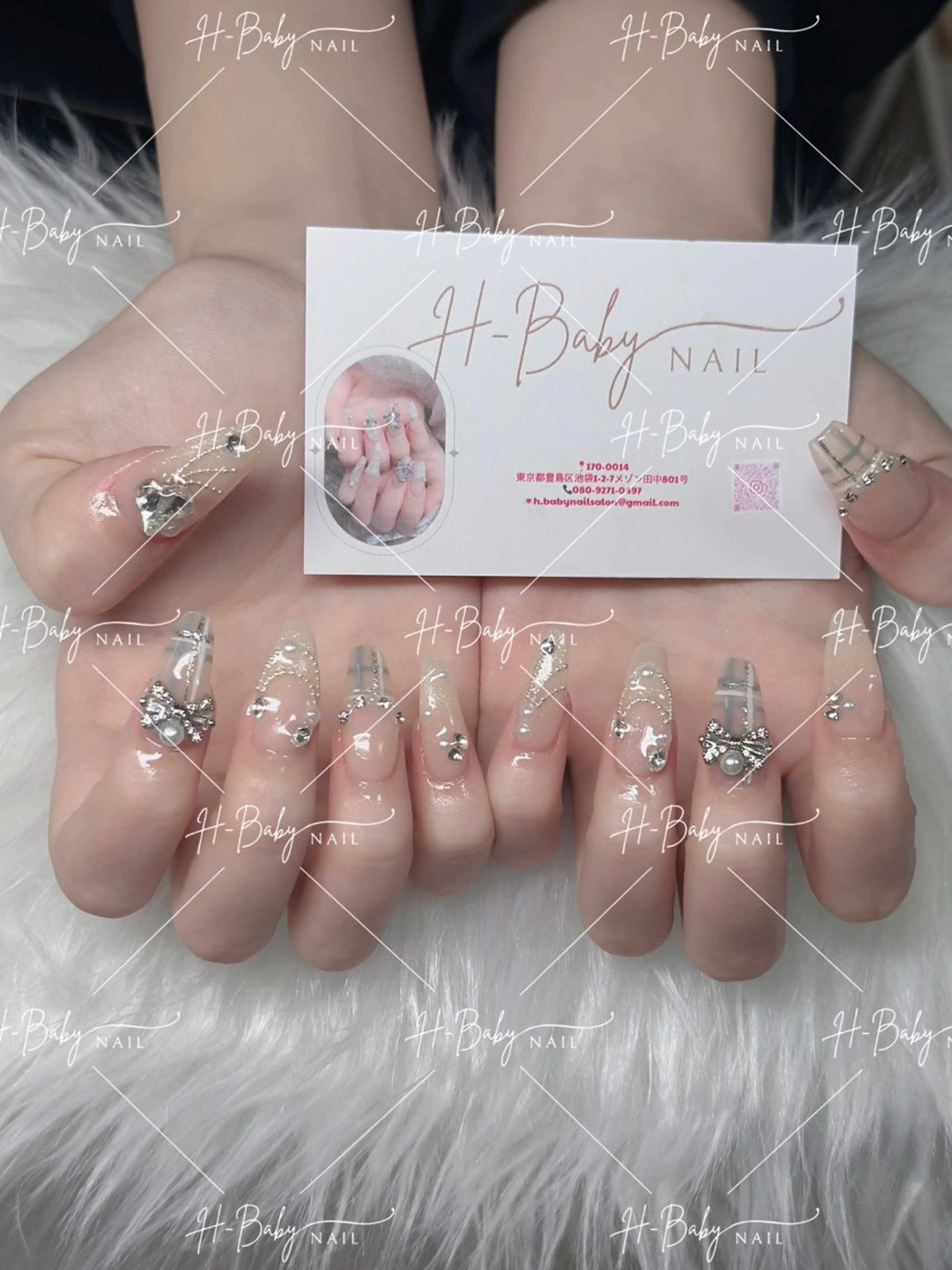 ネイル オーロラネイル フレンチネイル ジェルネイル ハロウィン キラキラネイル ハンドネイル H.baby Nail Salonのネイルデザイン