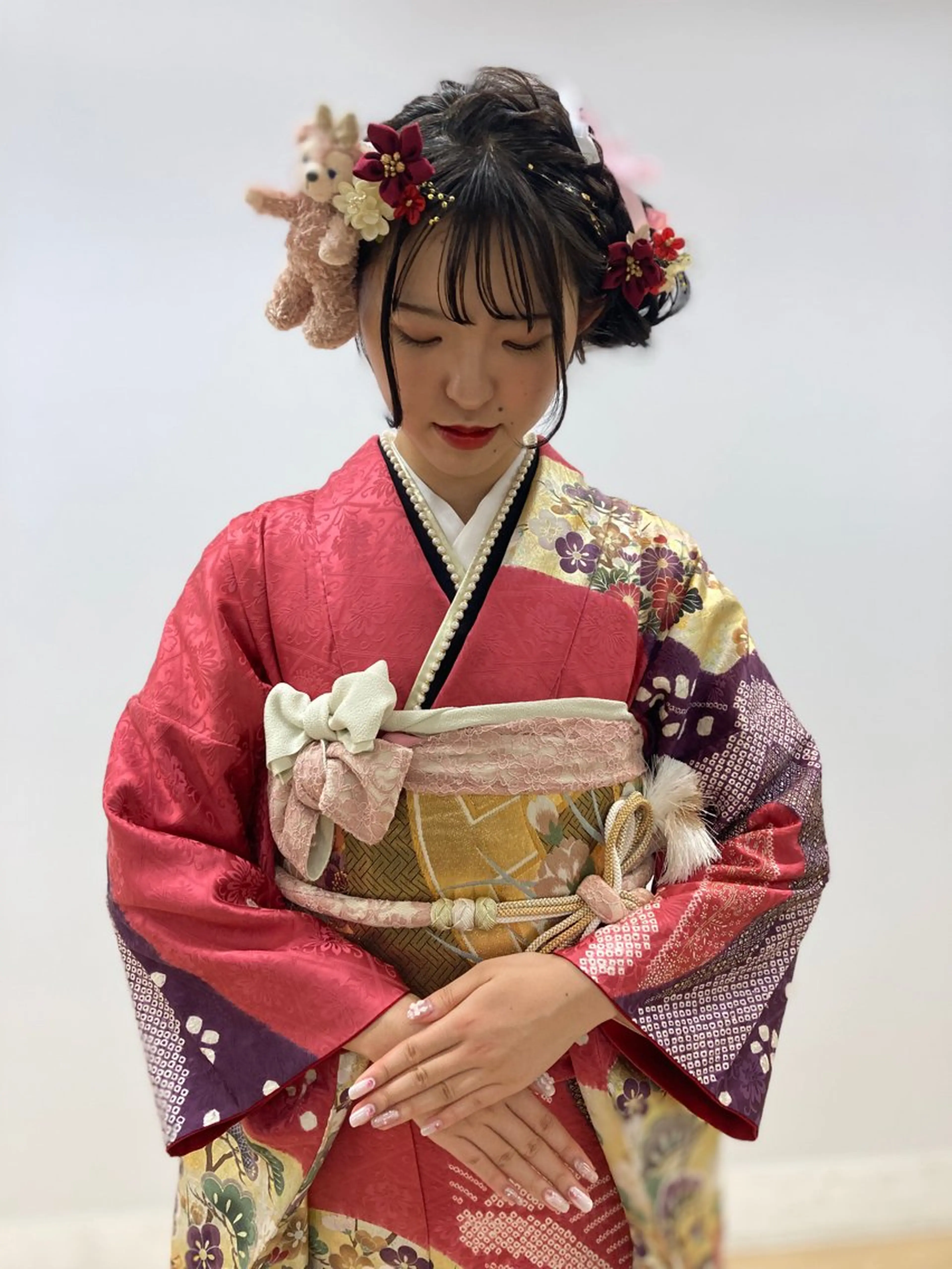 ミディアム 白髪ぼかしハイライト 着付けヘアアレンジのその他イメージ