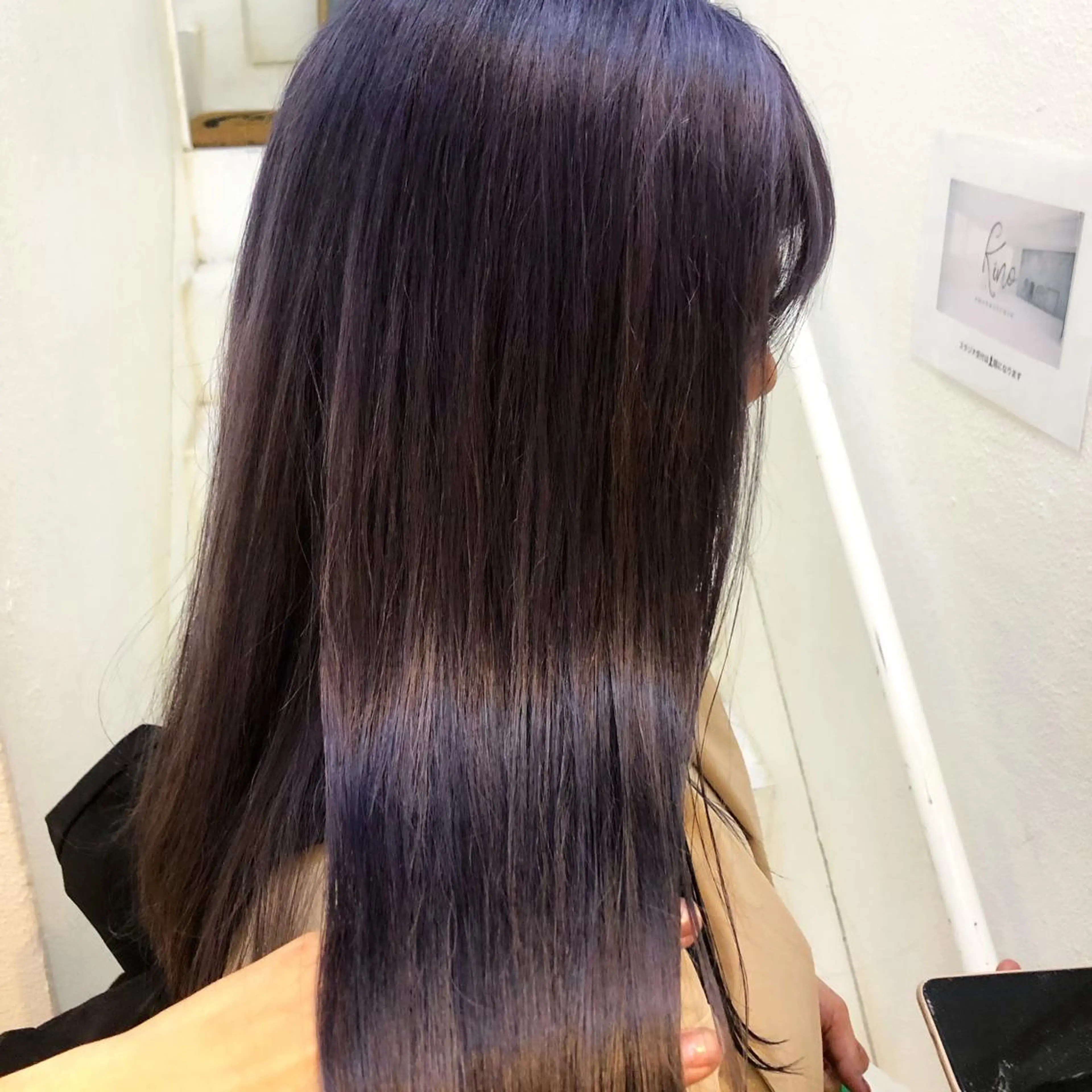 ロング カラー グラデーションカラー パープルカラー 舘野 太嘉宏のヘアスタイル