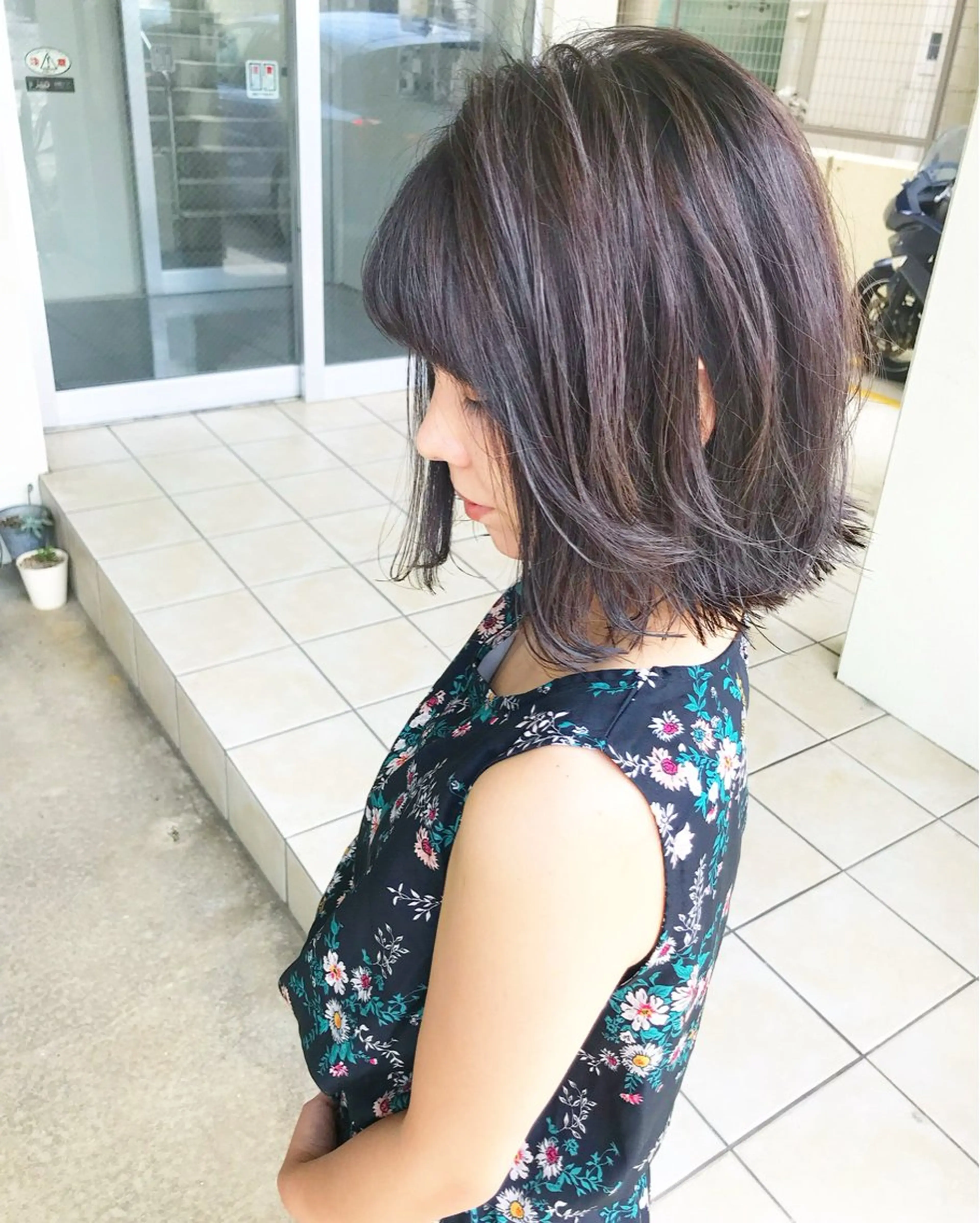ミディアム カラー イルミナカラー カット ヘアカラー grand juteのヘアスタイル