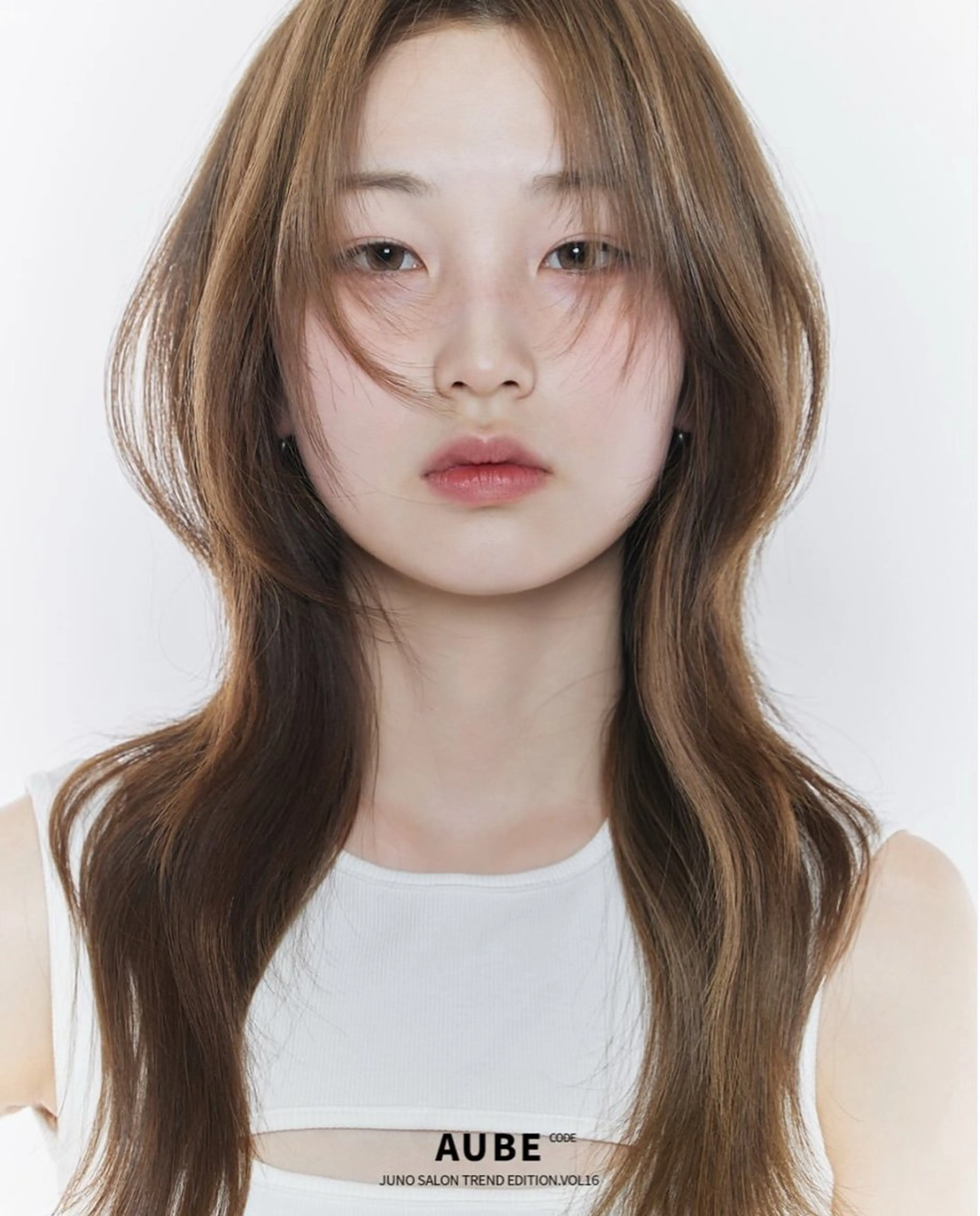 セミロング カラー カット ヘアカラー トリートメント JUNO韓国ヘア‎ narumi‎🤍のヘアスタイル