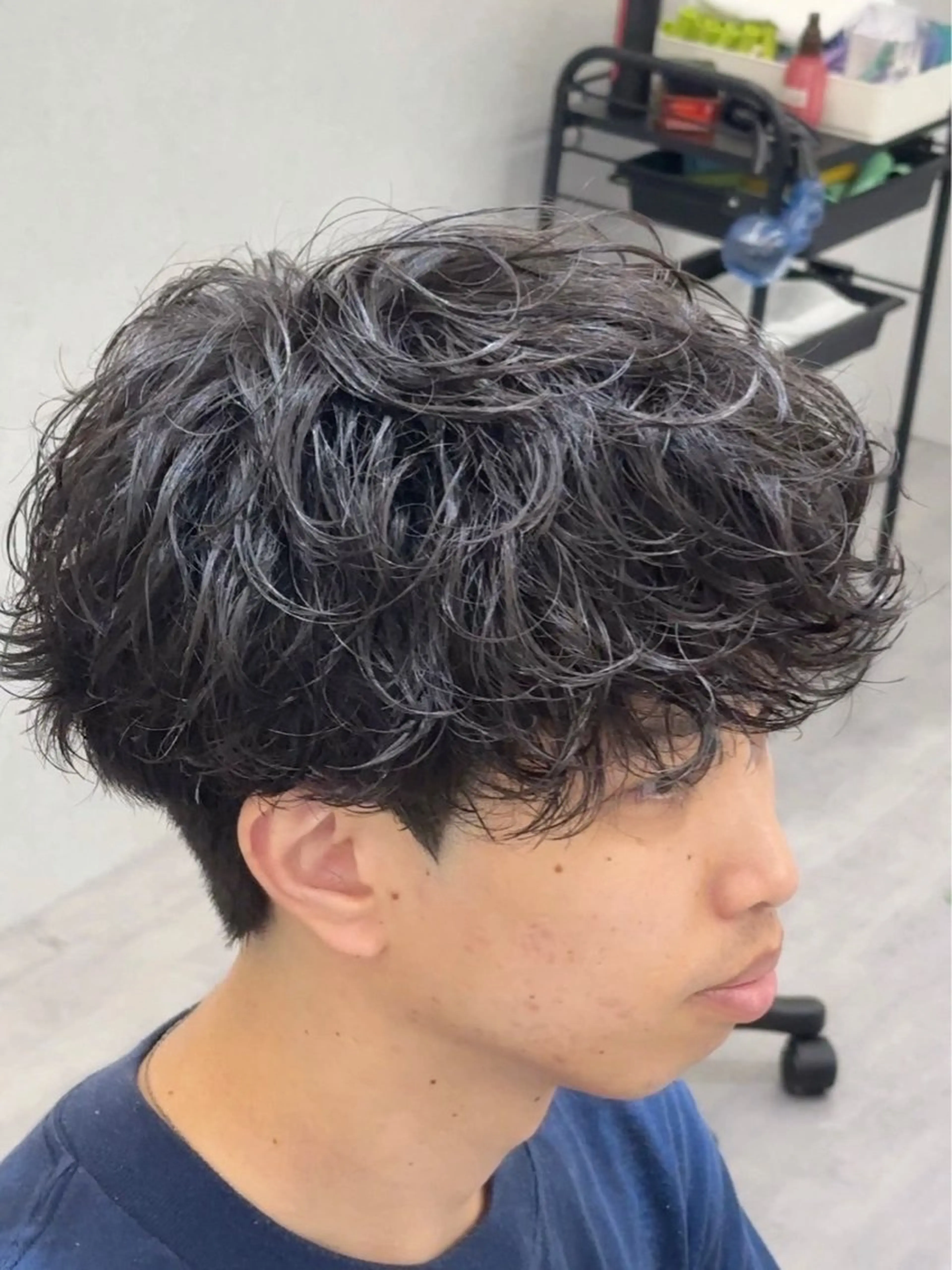 ショート パーマ メンズ メンズパーマ 村雲 蓮のヘアスタイル