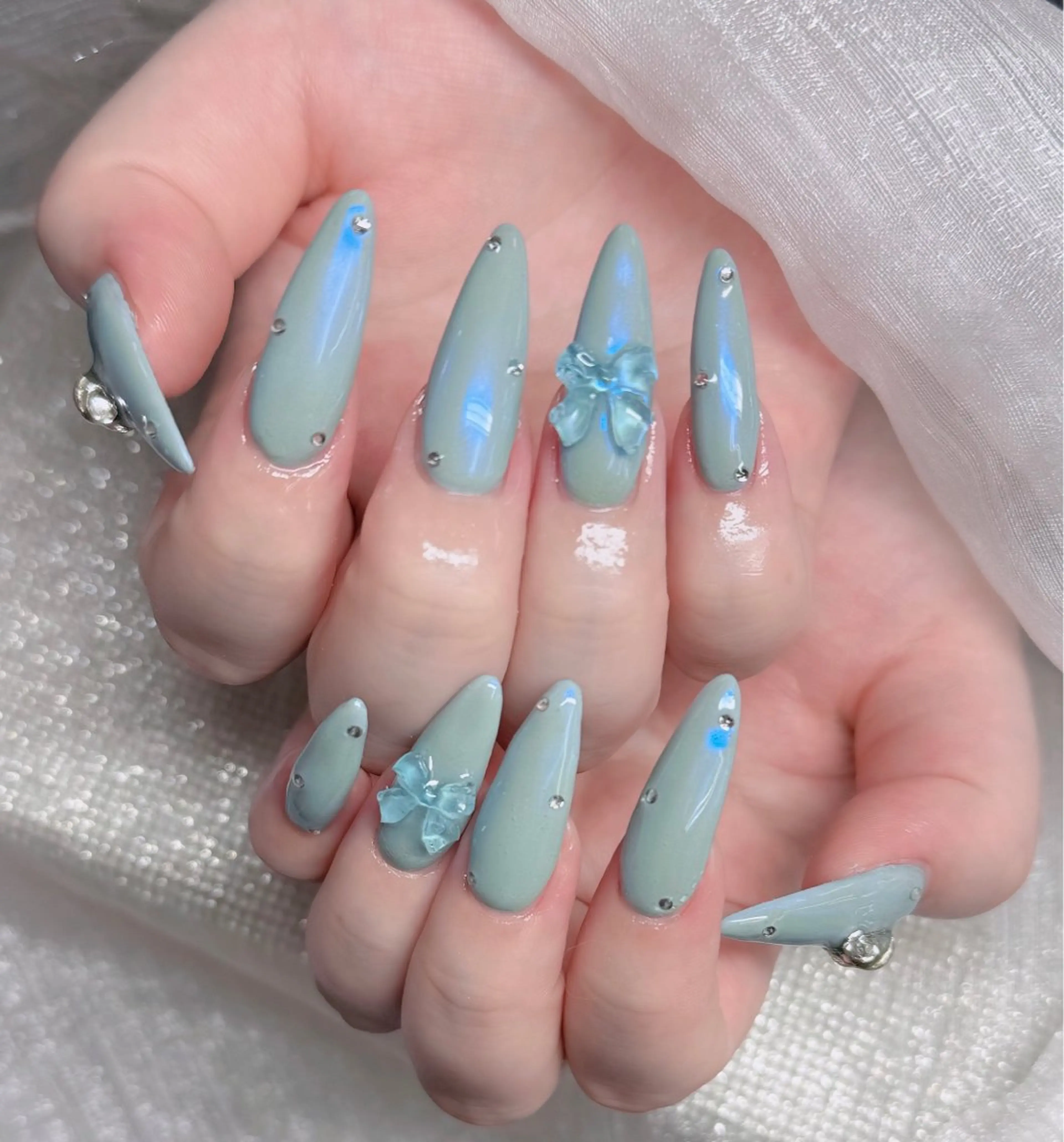 ネイル アートネイル 成人式 ジェルネイル ニュアンスネイル 夏ネイル ハンドネイル H.baby Nai Salon所属・neco H.babynailのネイルデザイン