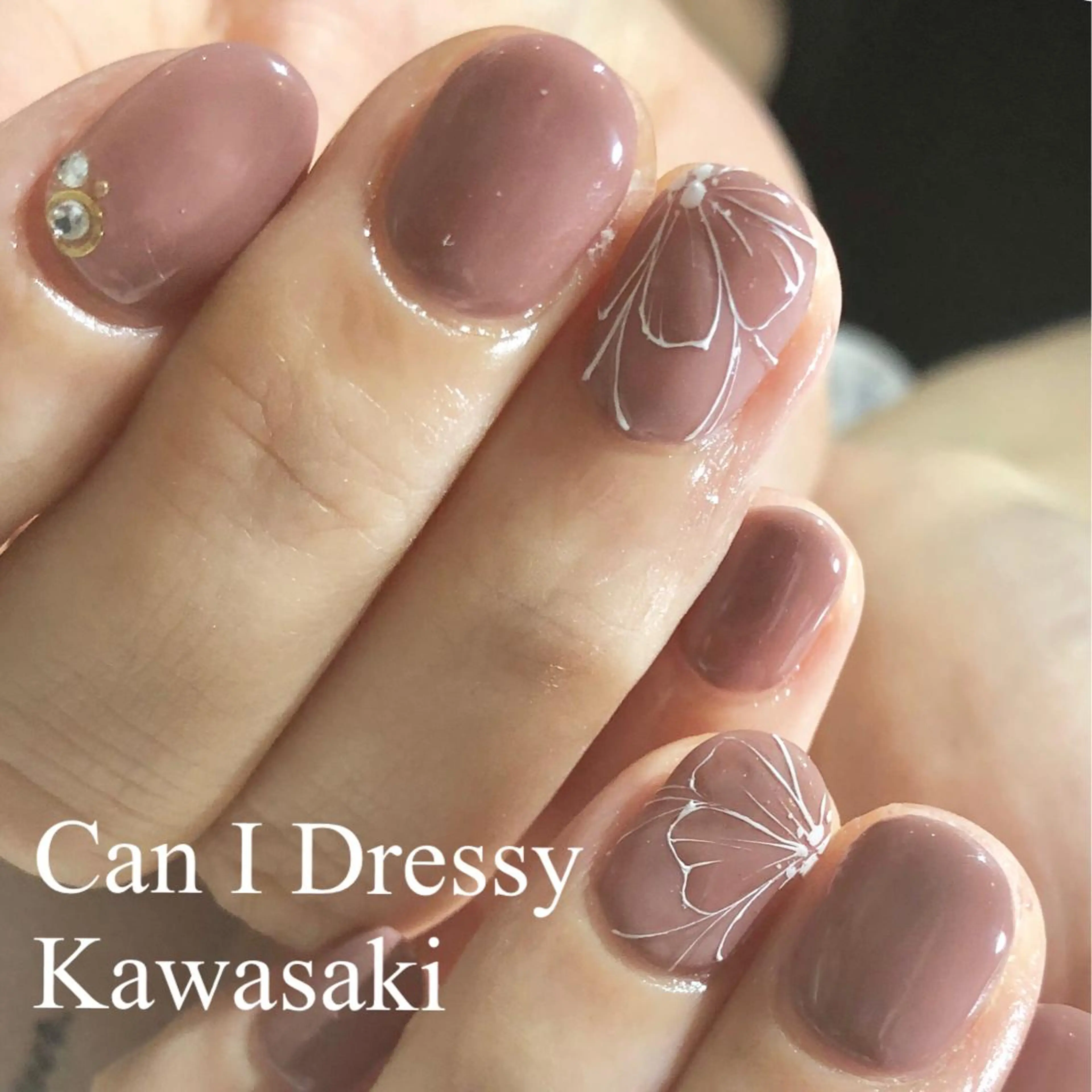 ネイル フラワーネイル マットネイル Can I 川崎店 三島 久美子のネイルデザイン