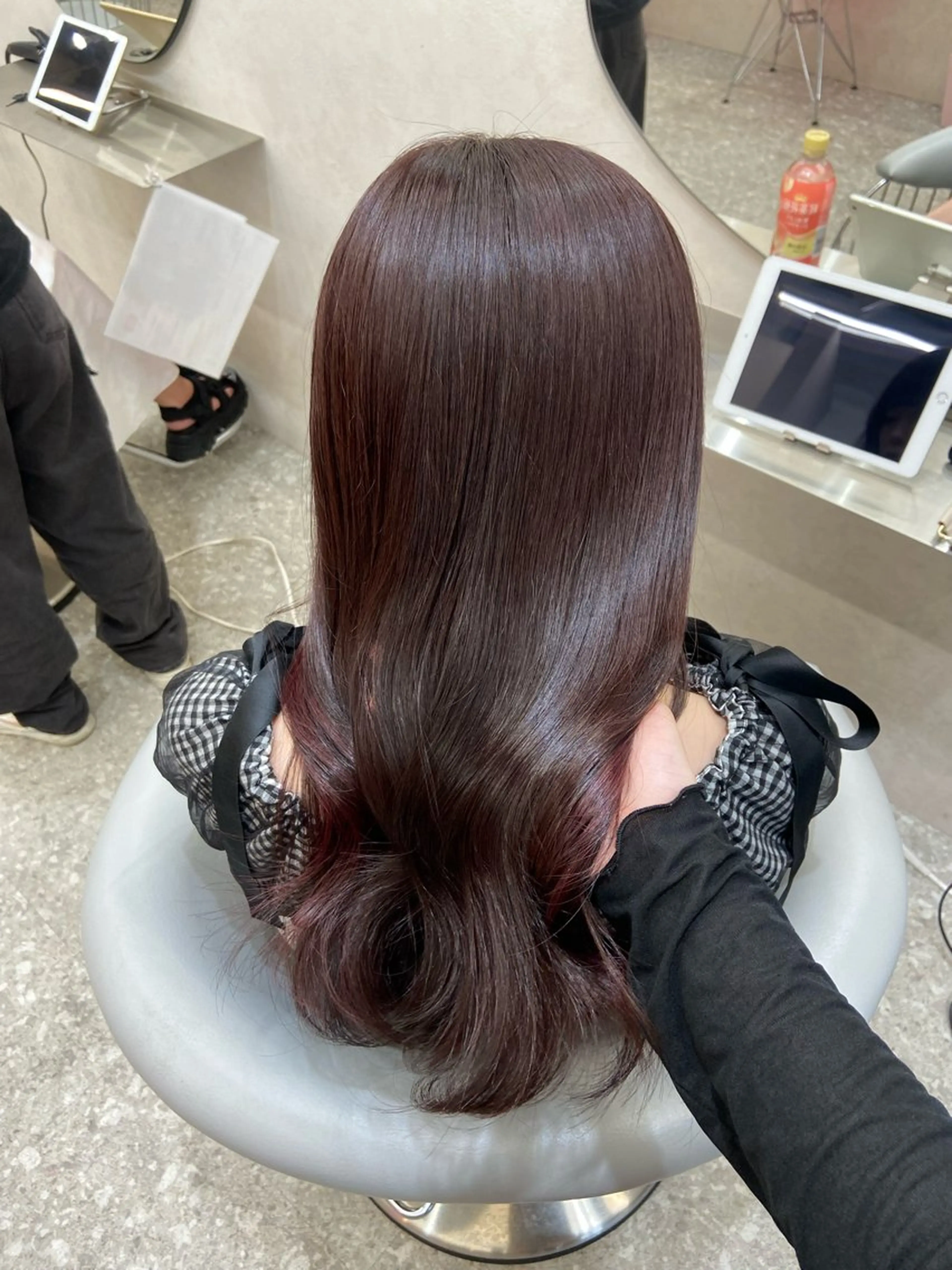 セミロング カラー カット ヘアカラー トリートメント 新宿/韓国ヘア 中明度カラー/かやのヘアスタイル