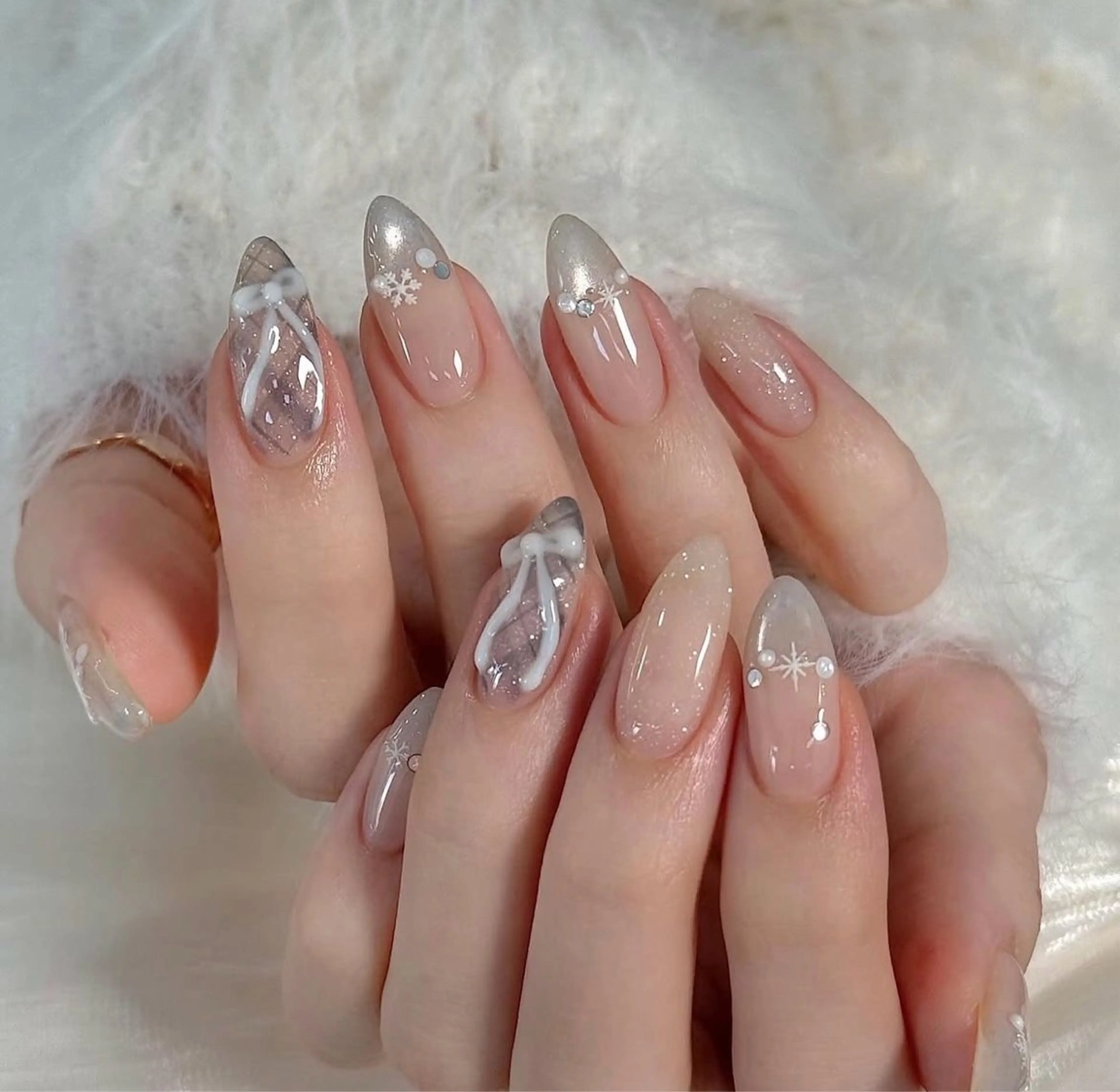 ネイル 韓国ネイル 持ち込み ニュアンスネイル ネイルチップ ハンドネイル JENNY ANA.CHUOのネイルデザイン