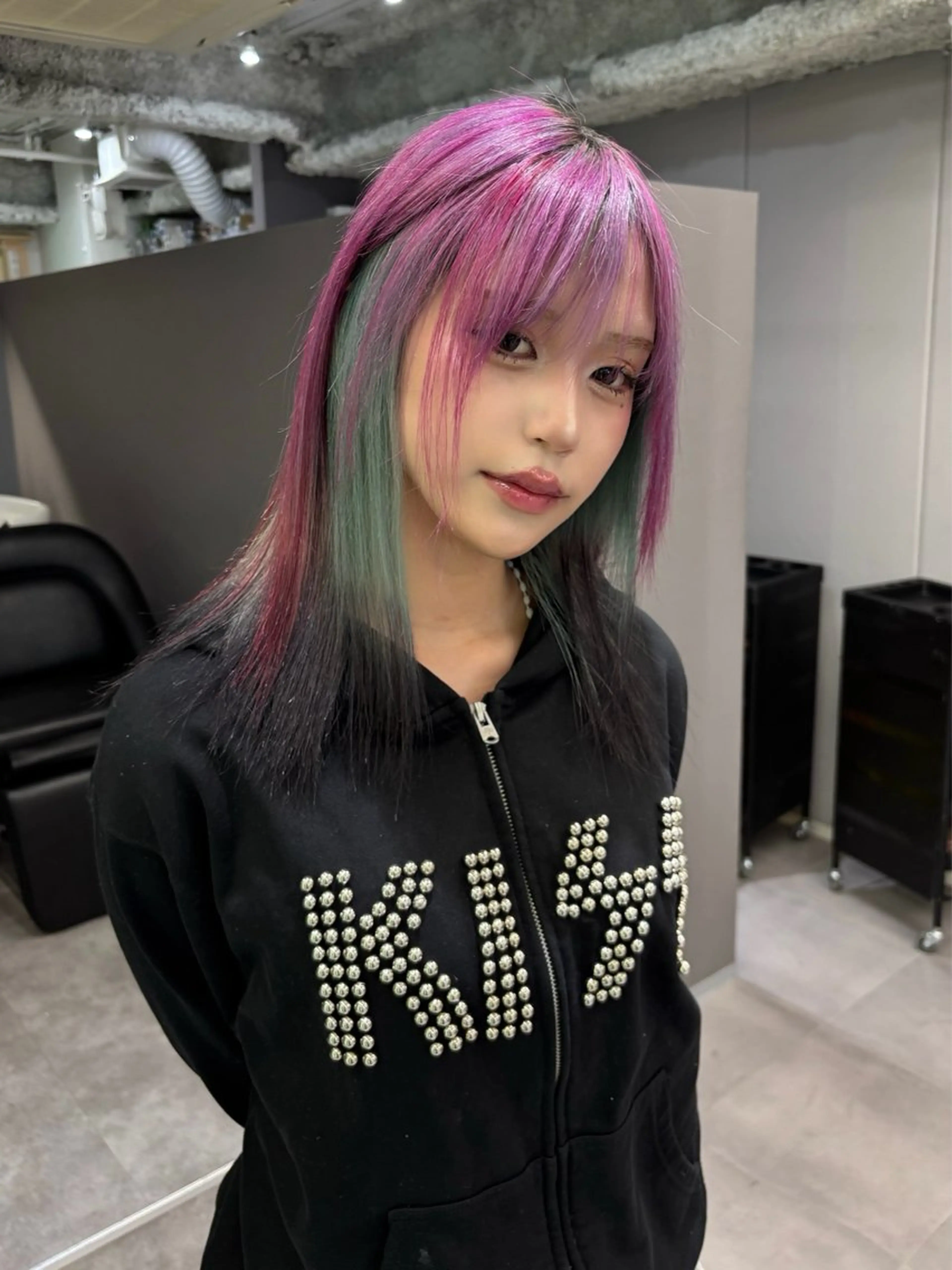 ミディアム カラー デザインカラー ヘアカラー 名古屋/デザイン/ ブリーチ/松井亮磨のヘアスタイル