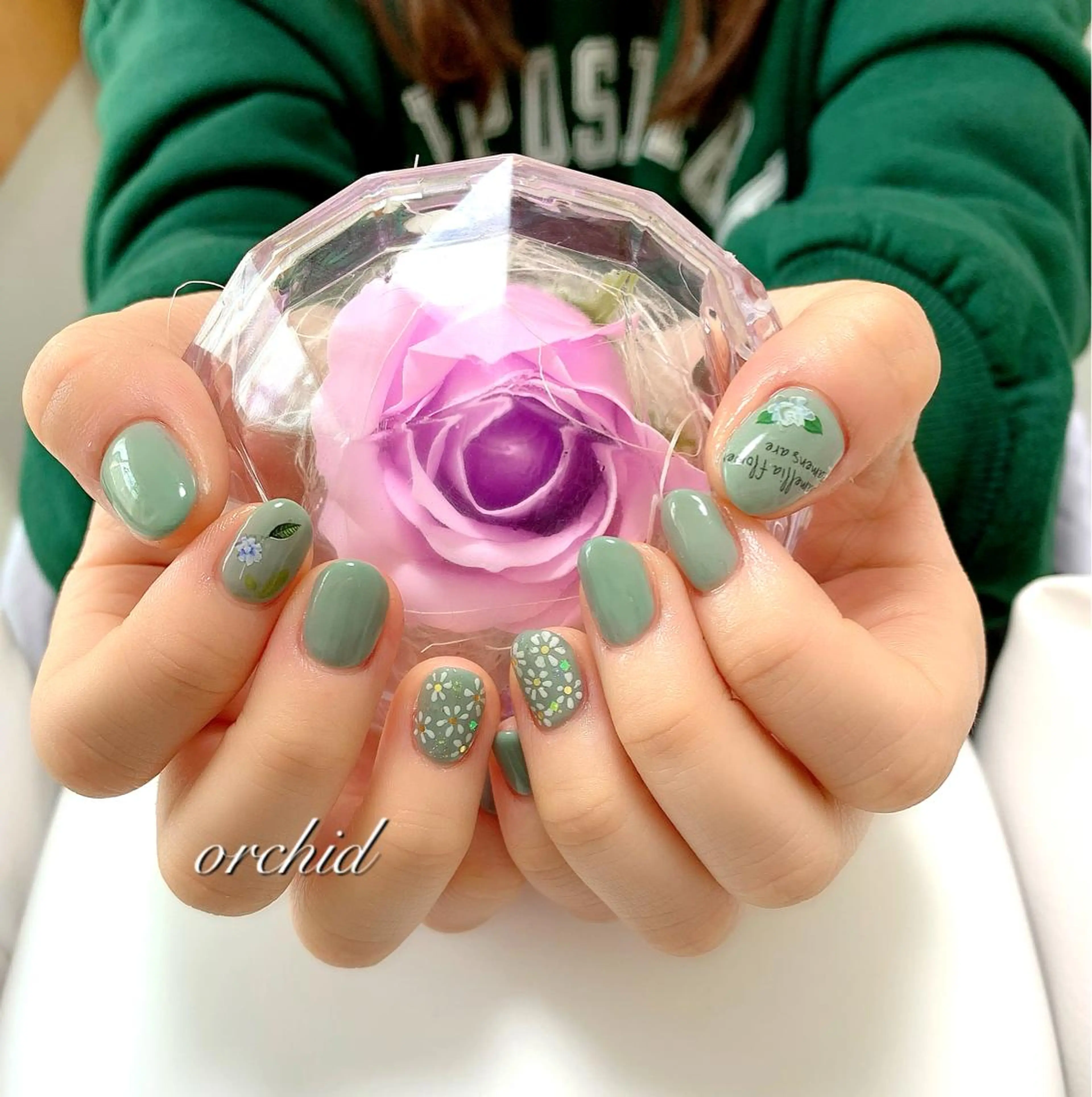 ネイル 春ネイル orchid ♡オーキッドのネイルデザイン