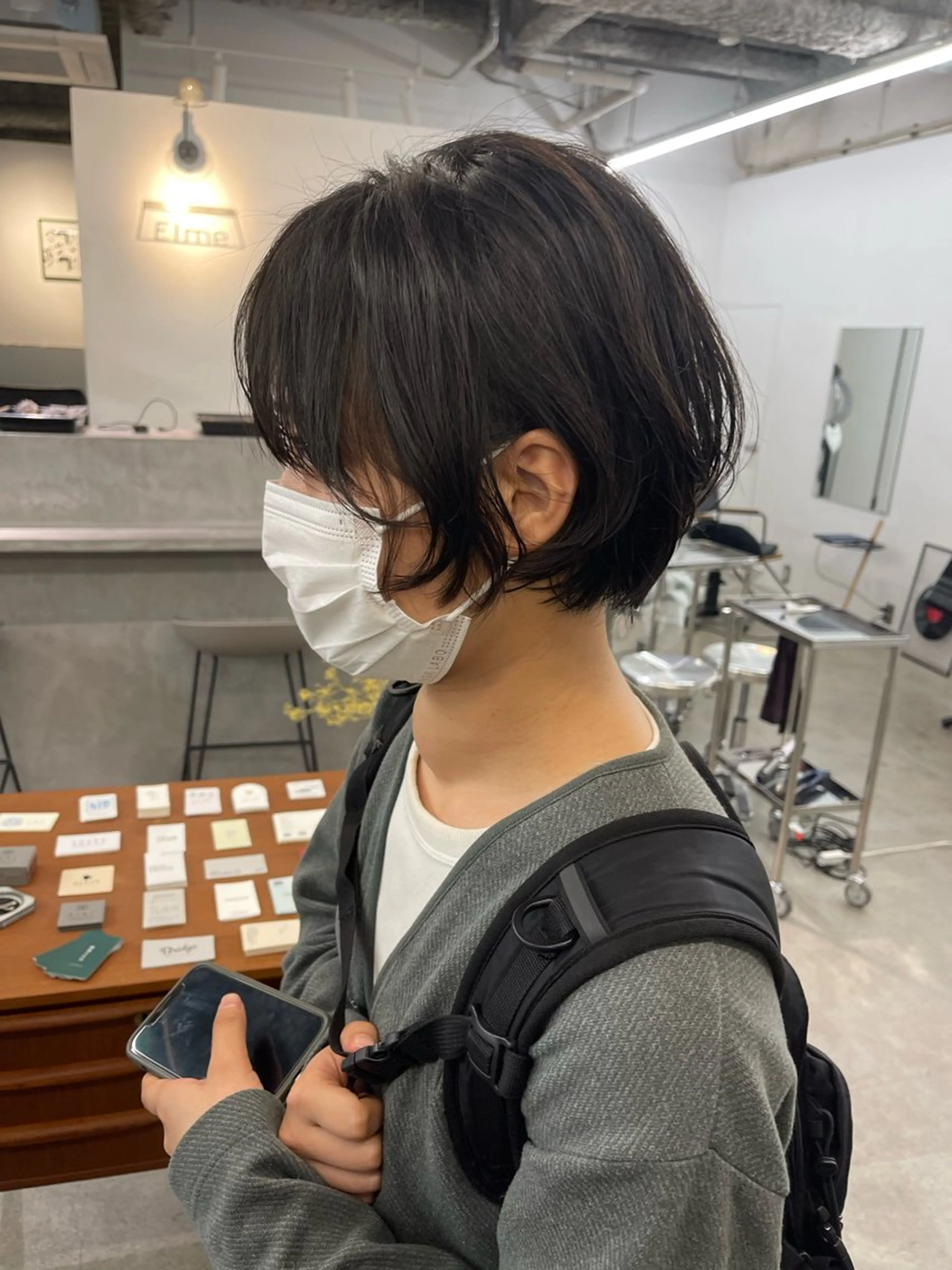 ショート パーマ Elme所属・デビュー前割引中🔥 平口はのんのヘアスタイル