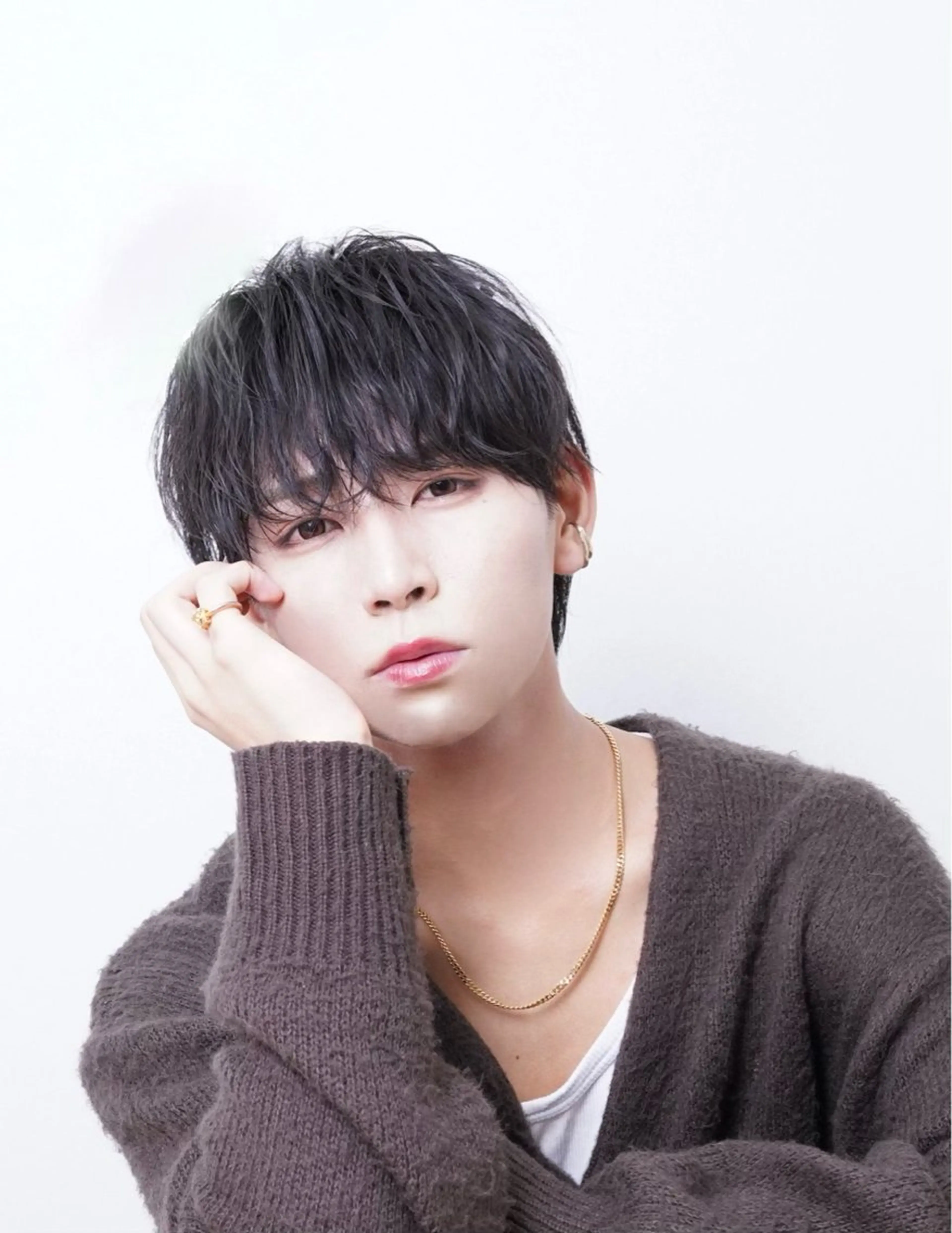 ショート カラー パーマ メンズ センターパート マッシュ SKILL ikebukuro所属・✂️メンズカット ひろき✂️のヘアスタイル