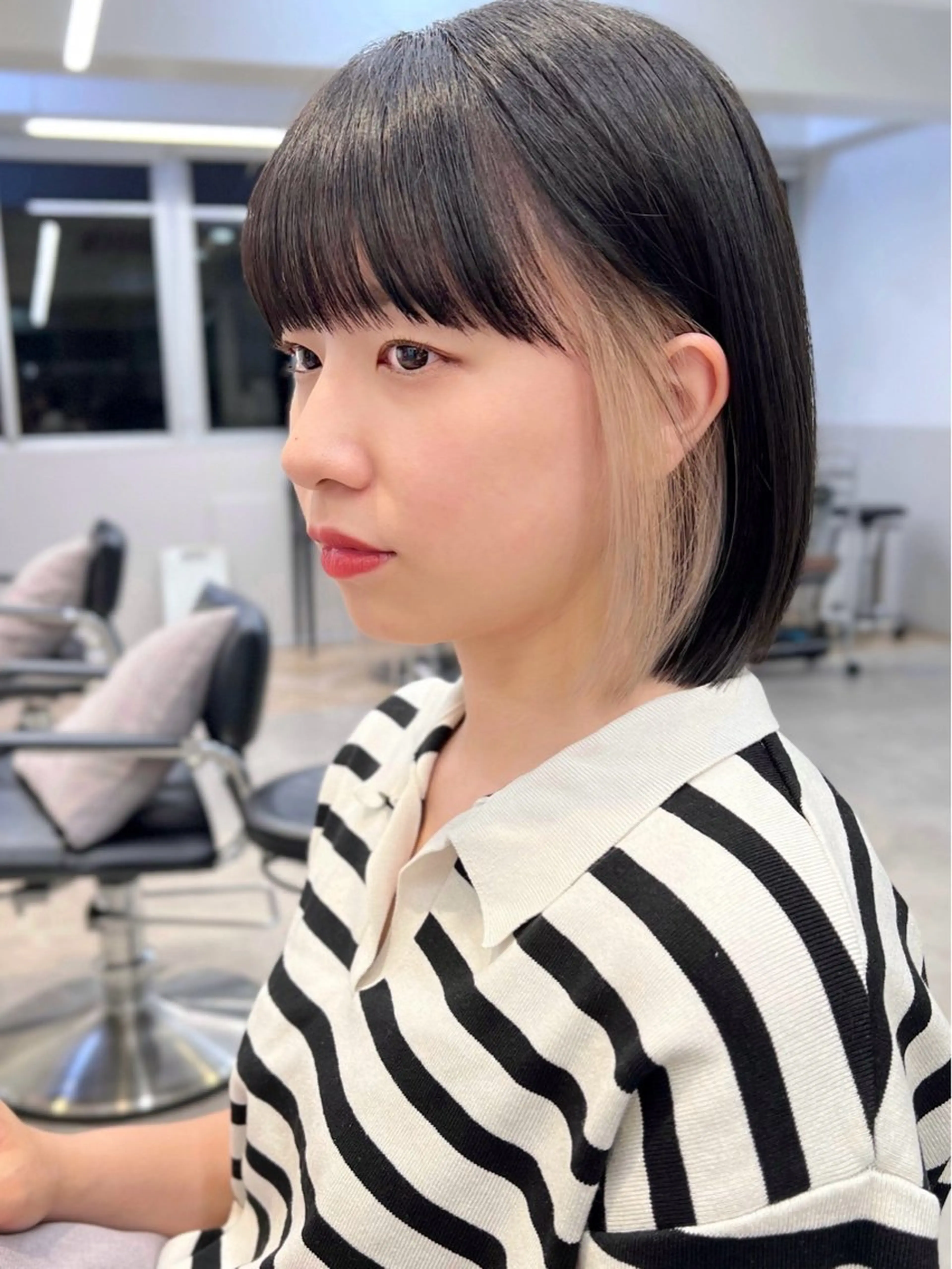 ミディアム カラー イヤリングカラー 夏山 秀憲のヘアスタイル