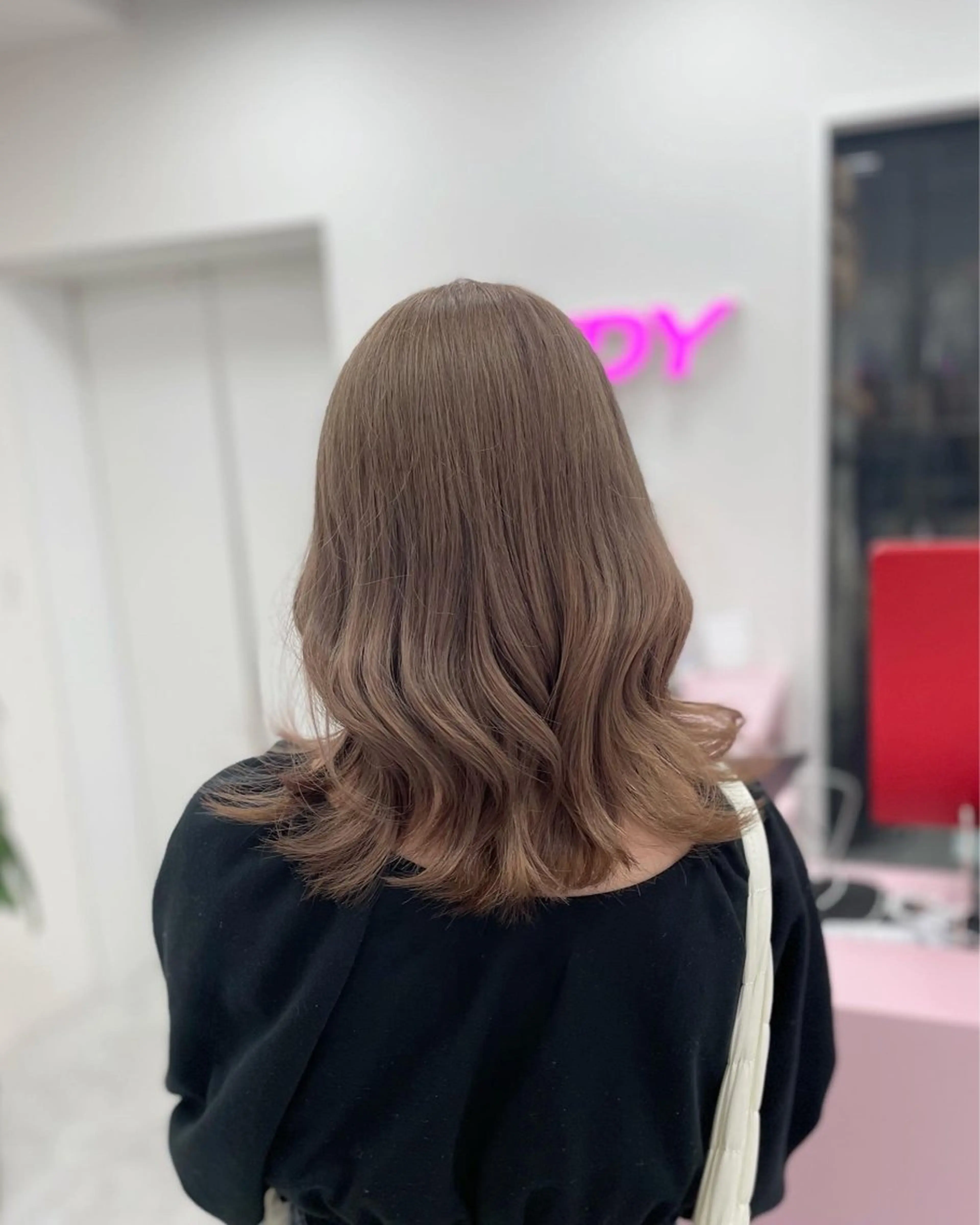 セミロング カット ヘアカラー トリートメント ヘアセット GO TODAY SHAiR SALON所属・🤍韓国トレンド ヘア🤍miku🤍のヘアスタイル