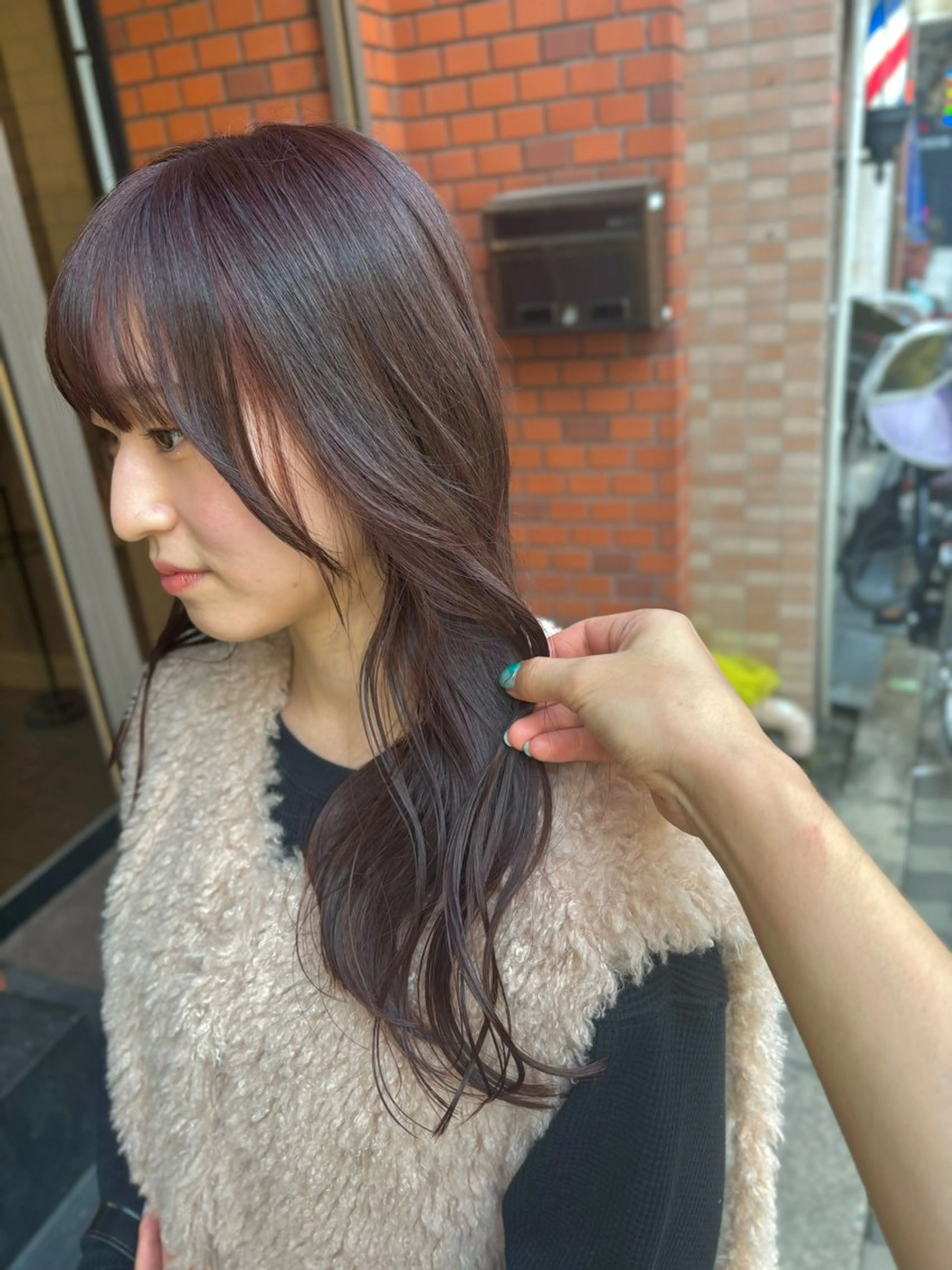 セミロング カラー カット ヘアカラー トリートメント cocotte宜喜 弘希のヘアスタイル