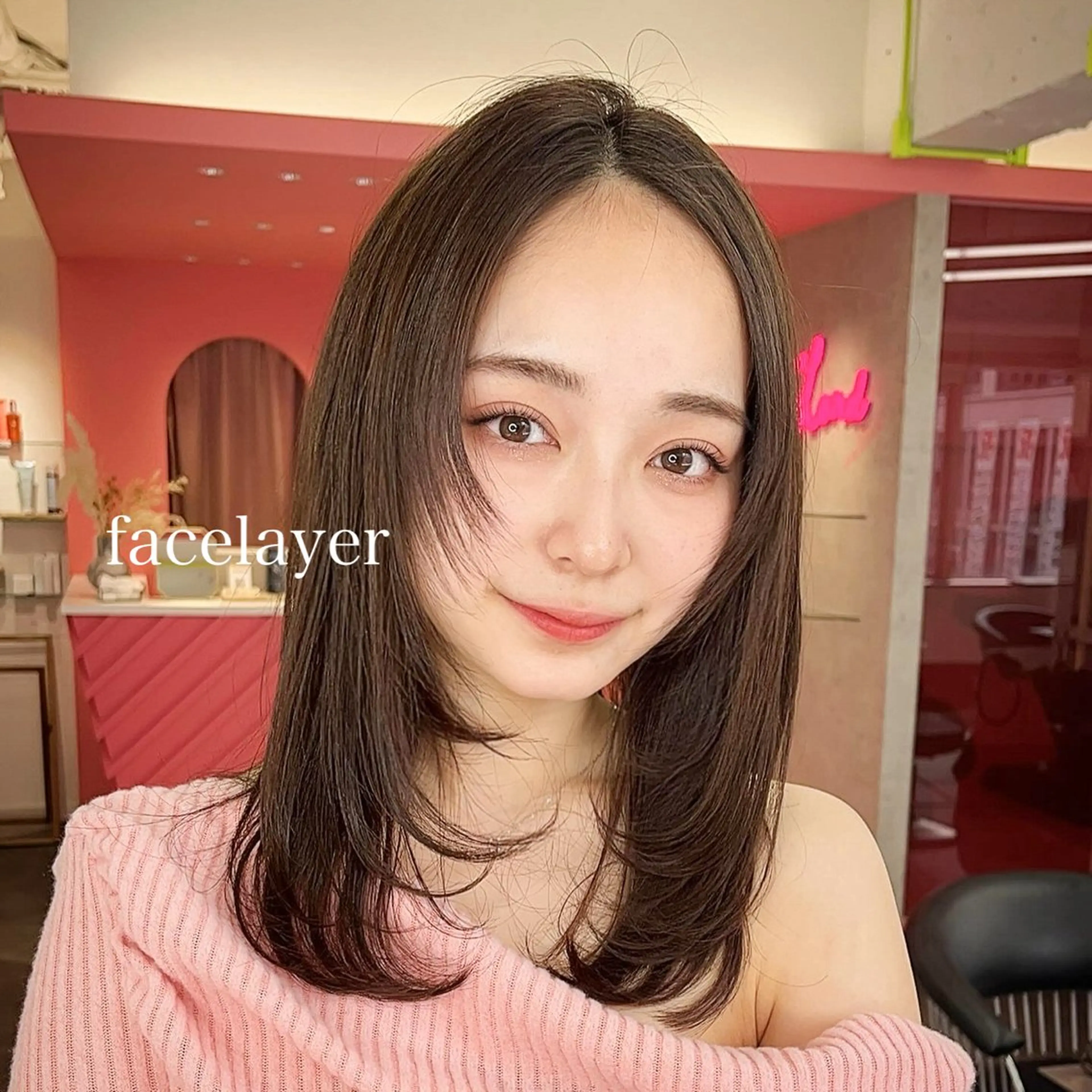 ミディアム カラー 山崎/ボブ縮毛矯正 レイヤー髪質改善のヘアスタイル