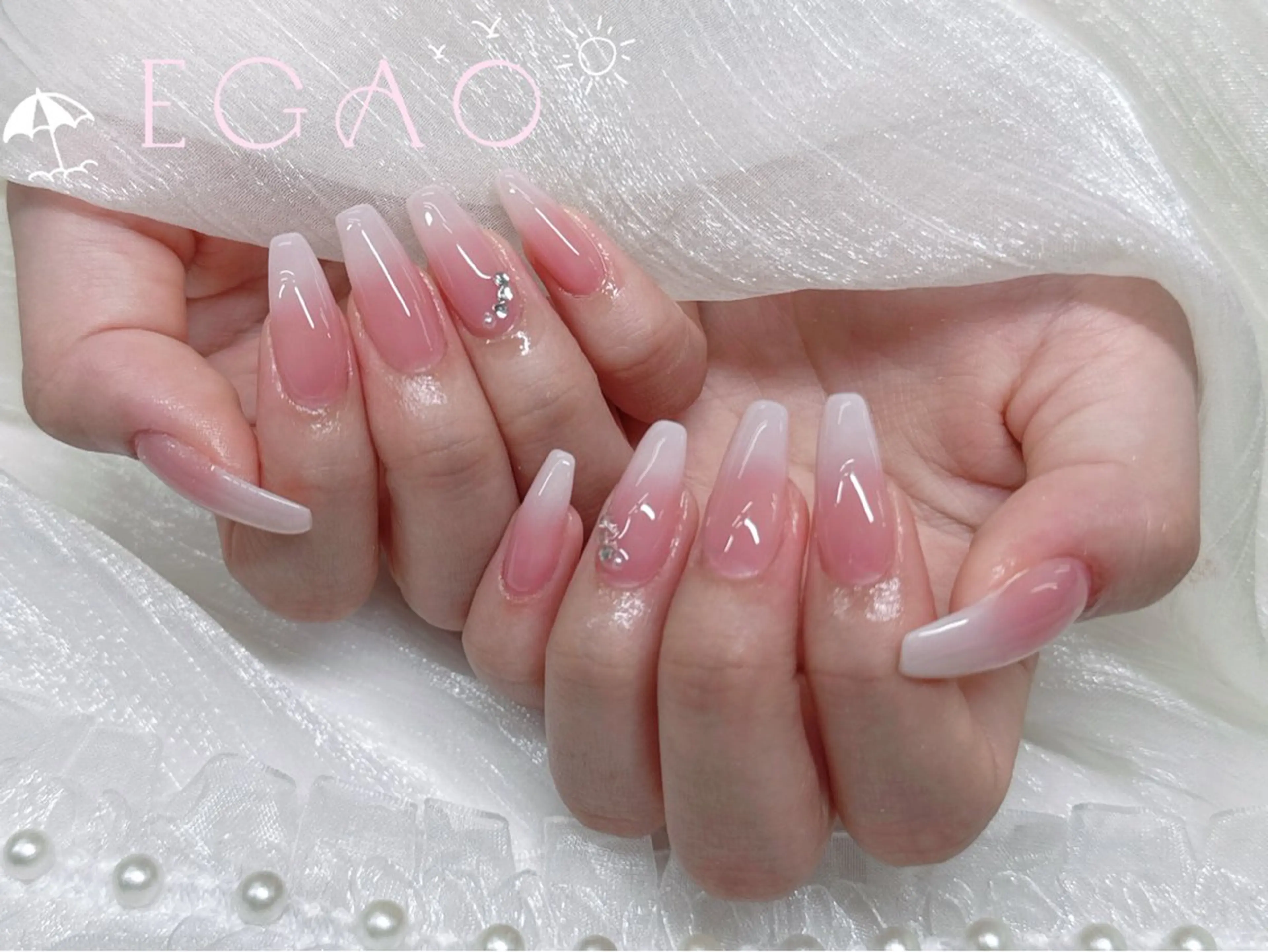 ネイル アートネイル フットネイル フレンチネイル ジェルネイル グラデーション ハンドネイル Egao Nail Salonのネイルデザイン