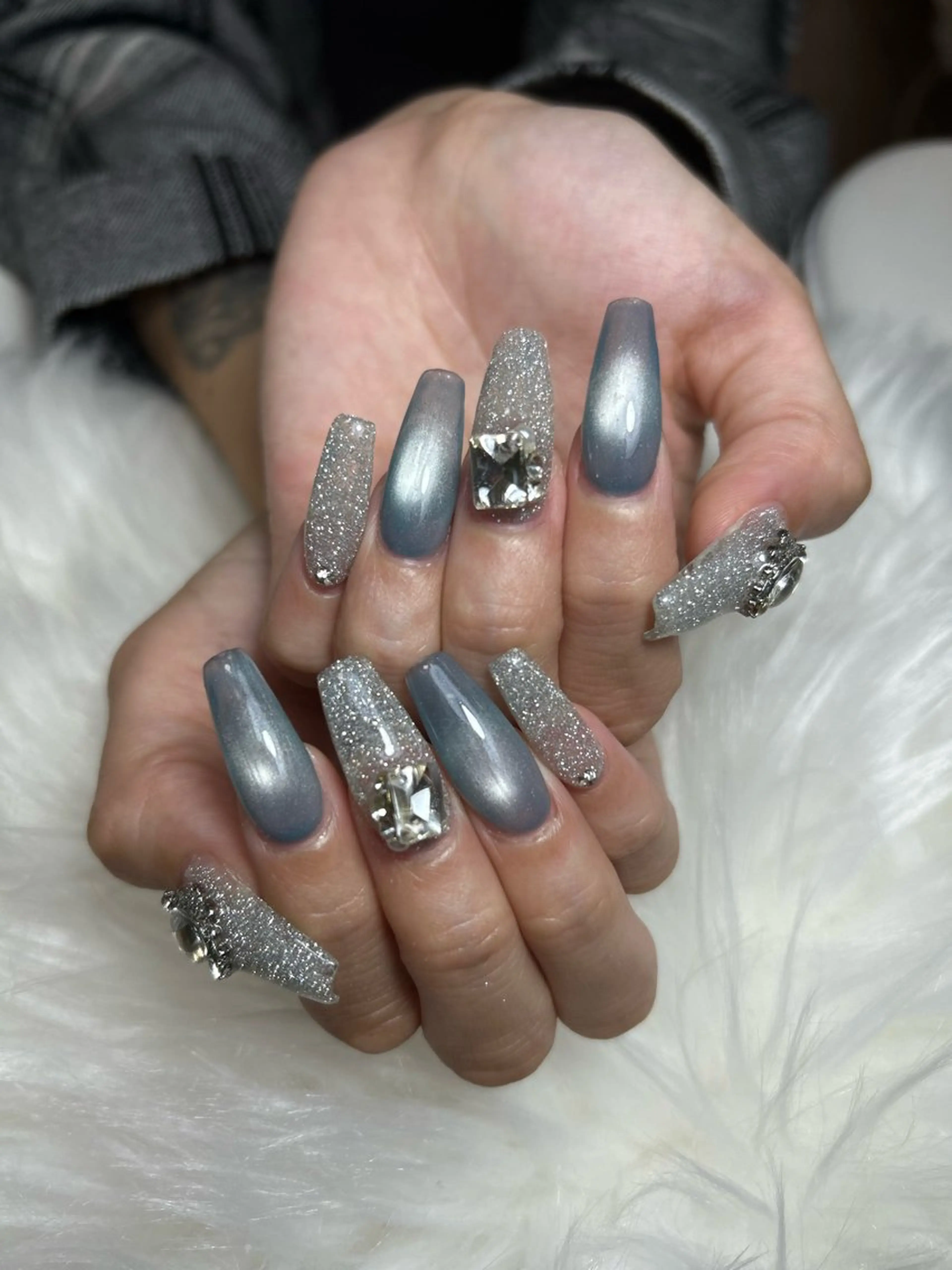 ネイル アートネイル オーロラネイル チークネイル 長さ出し フットネイル ハンドネイル Chan nailsのネイルデザイン