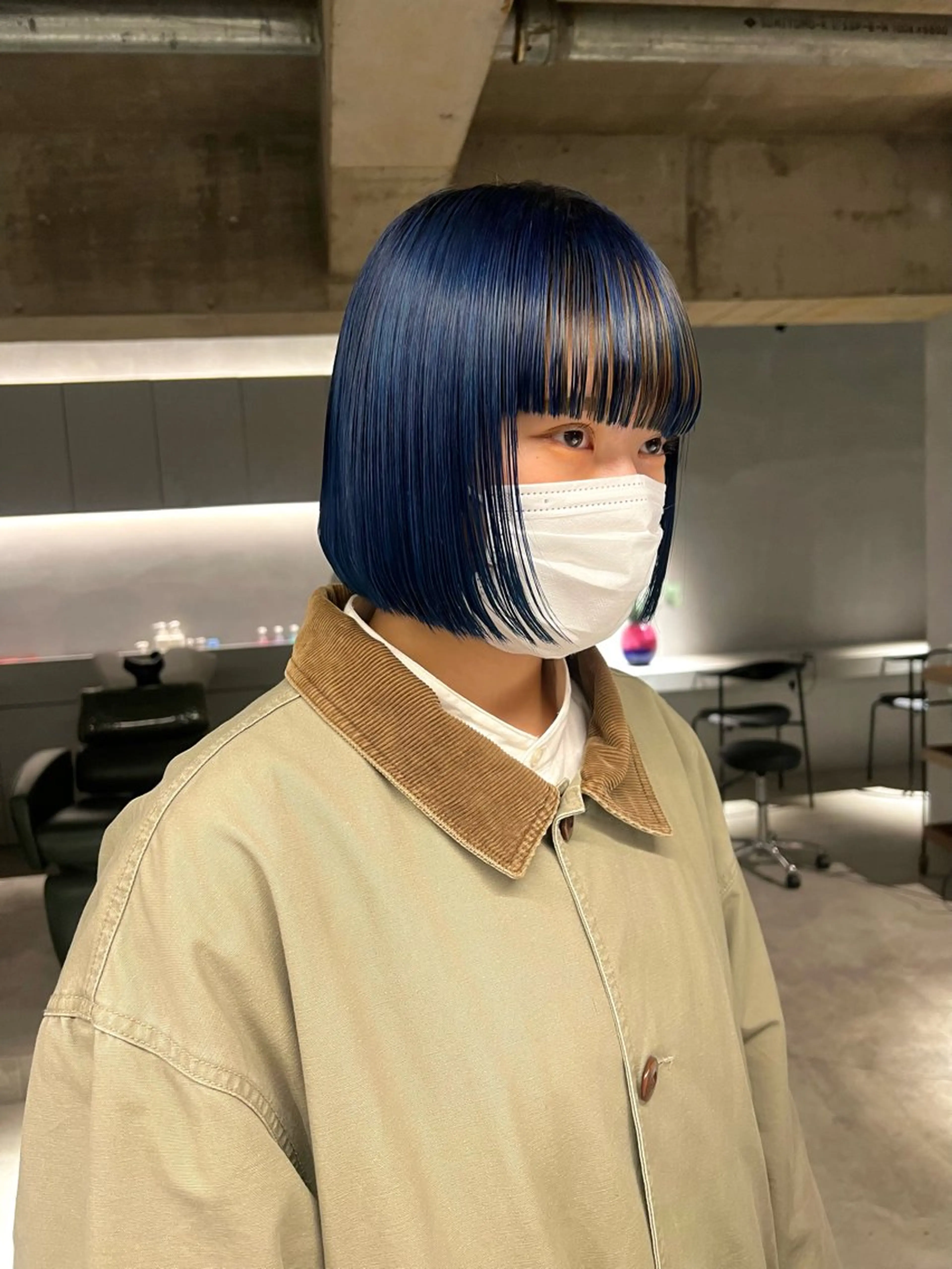 ミディアム カラー カット ヘアカラー トリートメント 宮川 日菜子のヘアスタイル