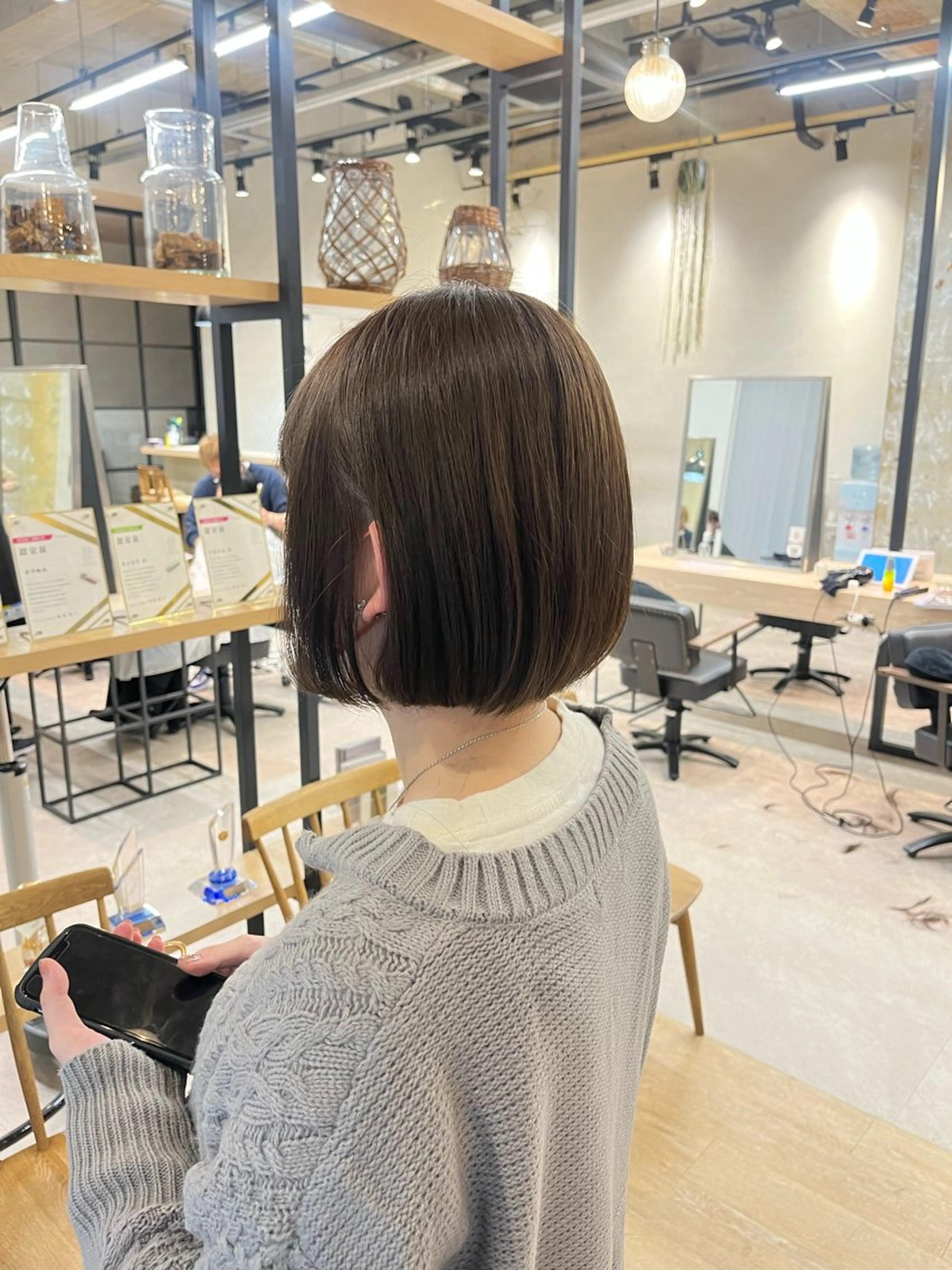 カラー ニュアンスパーマ 曲がる縮毛矯正 爲石のヘアスタイル