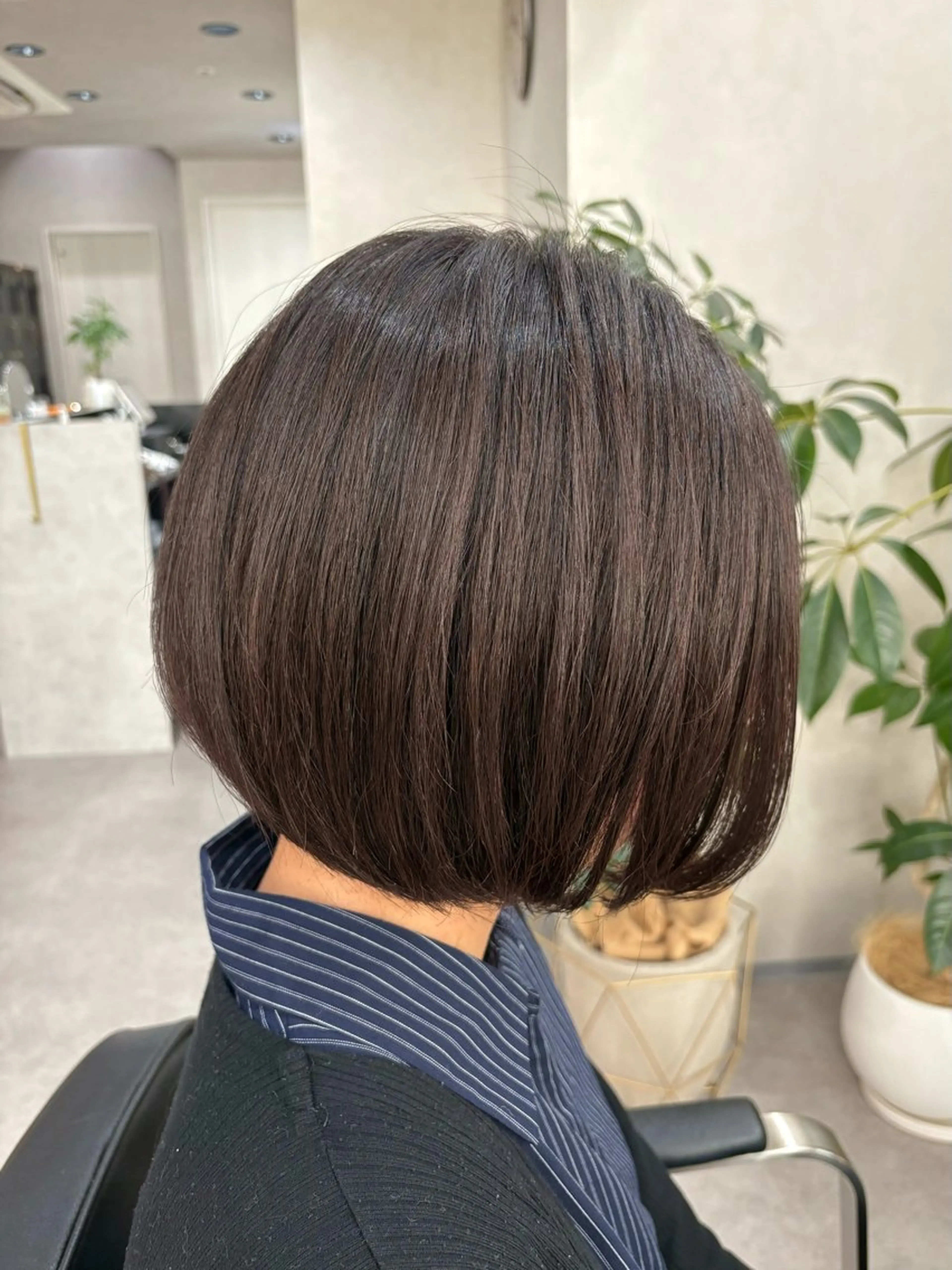 ショート カラー ショートボブ ボブ ショートヘア カット ヘアカラー トリートメント qumu 横浜所属・透明感カラー/ボブ/ 髪質改善ストレートのヘアスタイル