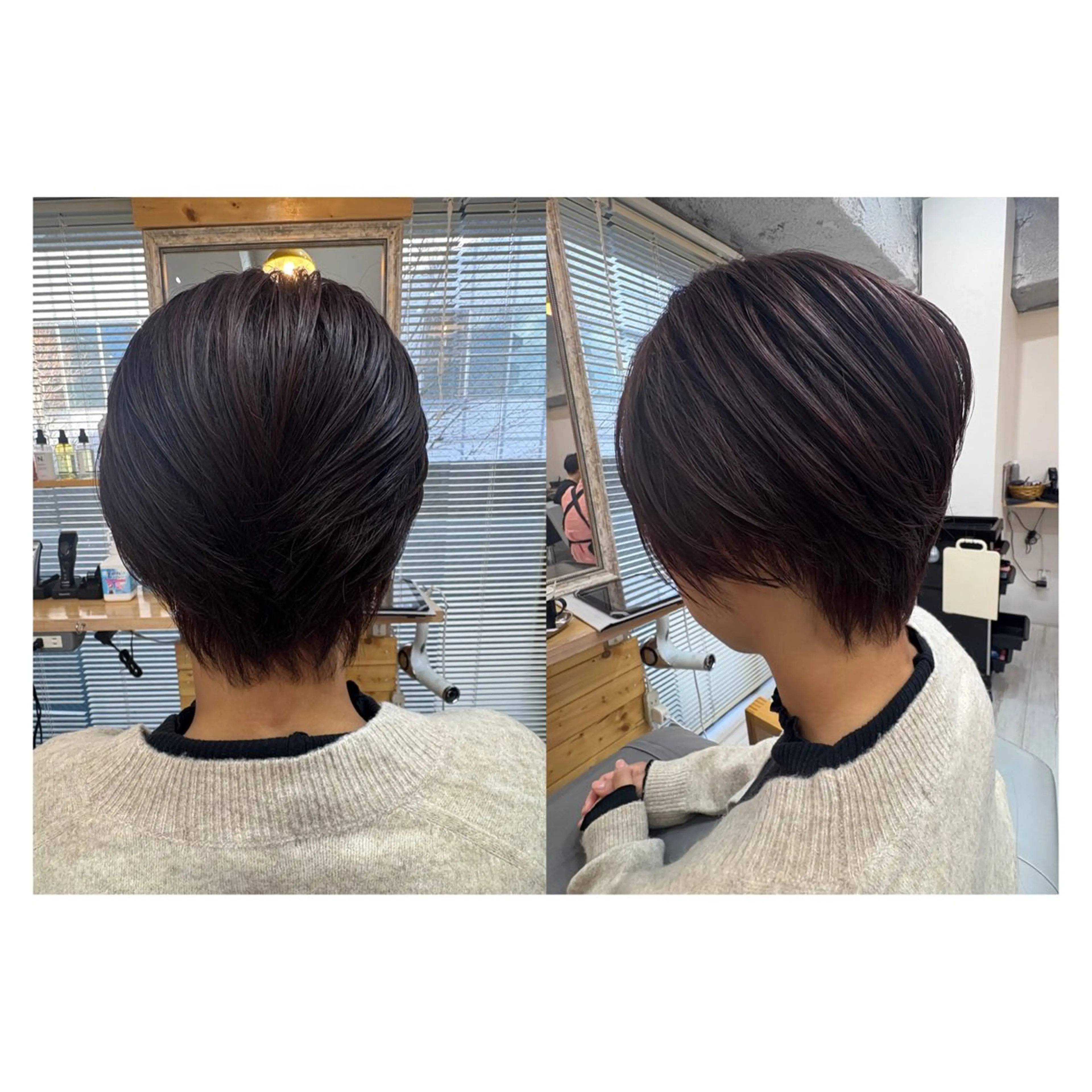 ショート レイヤーカット・ 縮毛矯正 星野のヘアスタイル