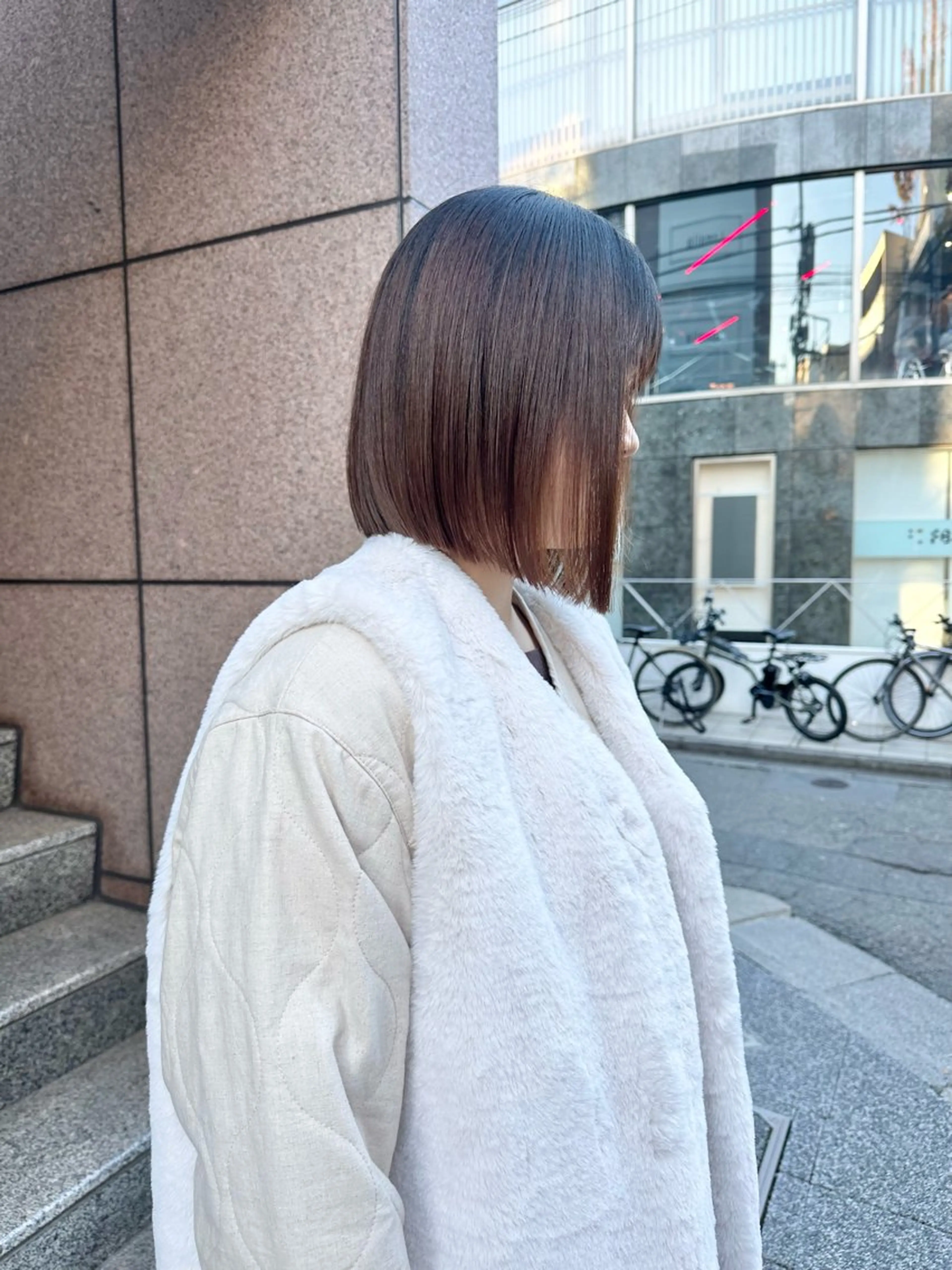 ショート ボブ カット トリートメント ヘッドスパ REINA☁️透明感 カラー/ぷつっと♡のヘアスタイル