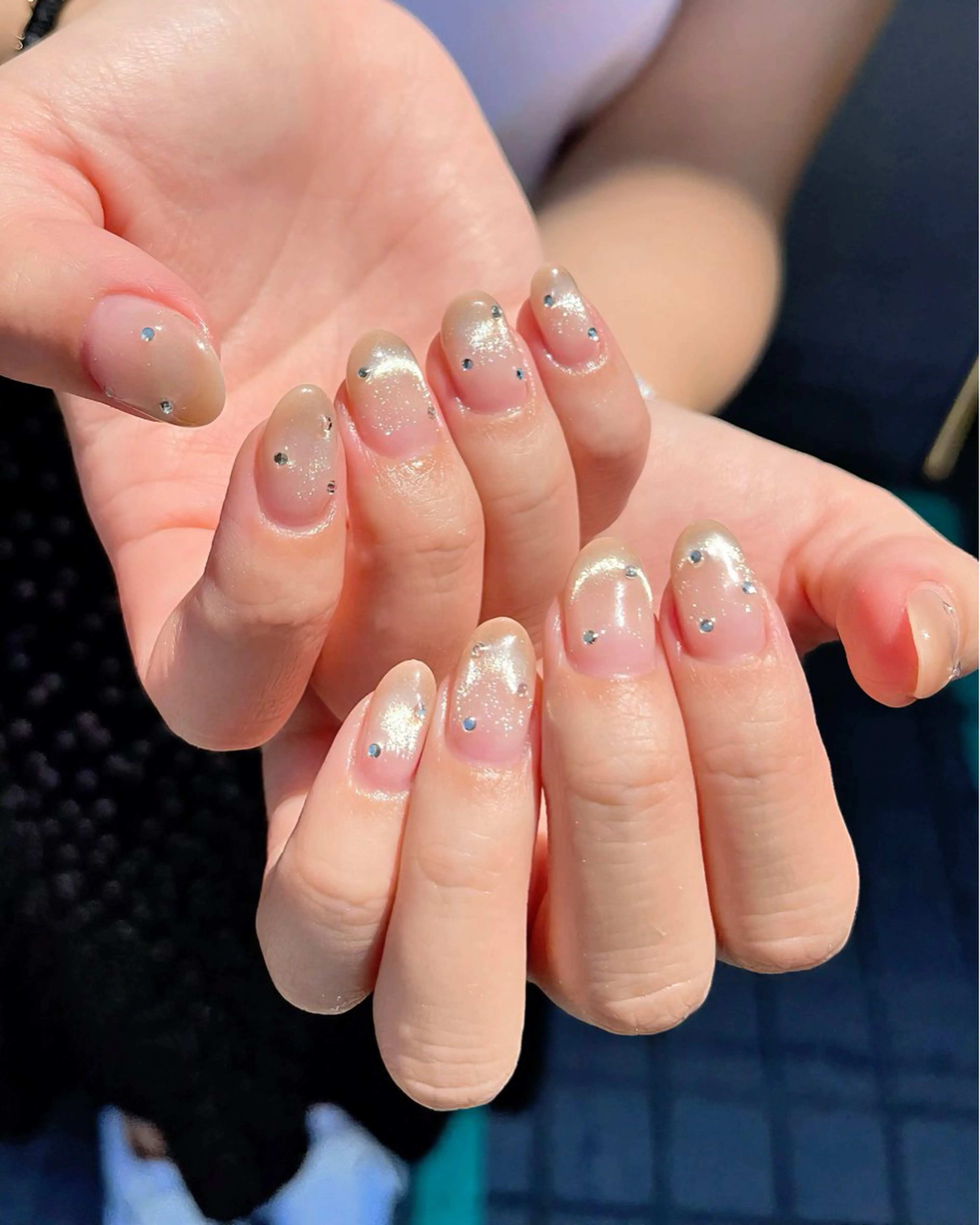 ネイル フレンチネイル マグネットネイル マグネットフレンチ シンプルネイル ワンホンネイル ハンドネイル ハンドケア 🎀NAIL🎀 AI🪄︎︎◝✩のネイルデザイン
