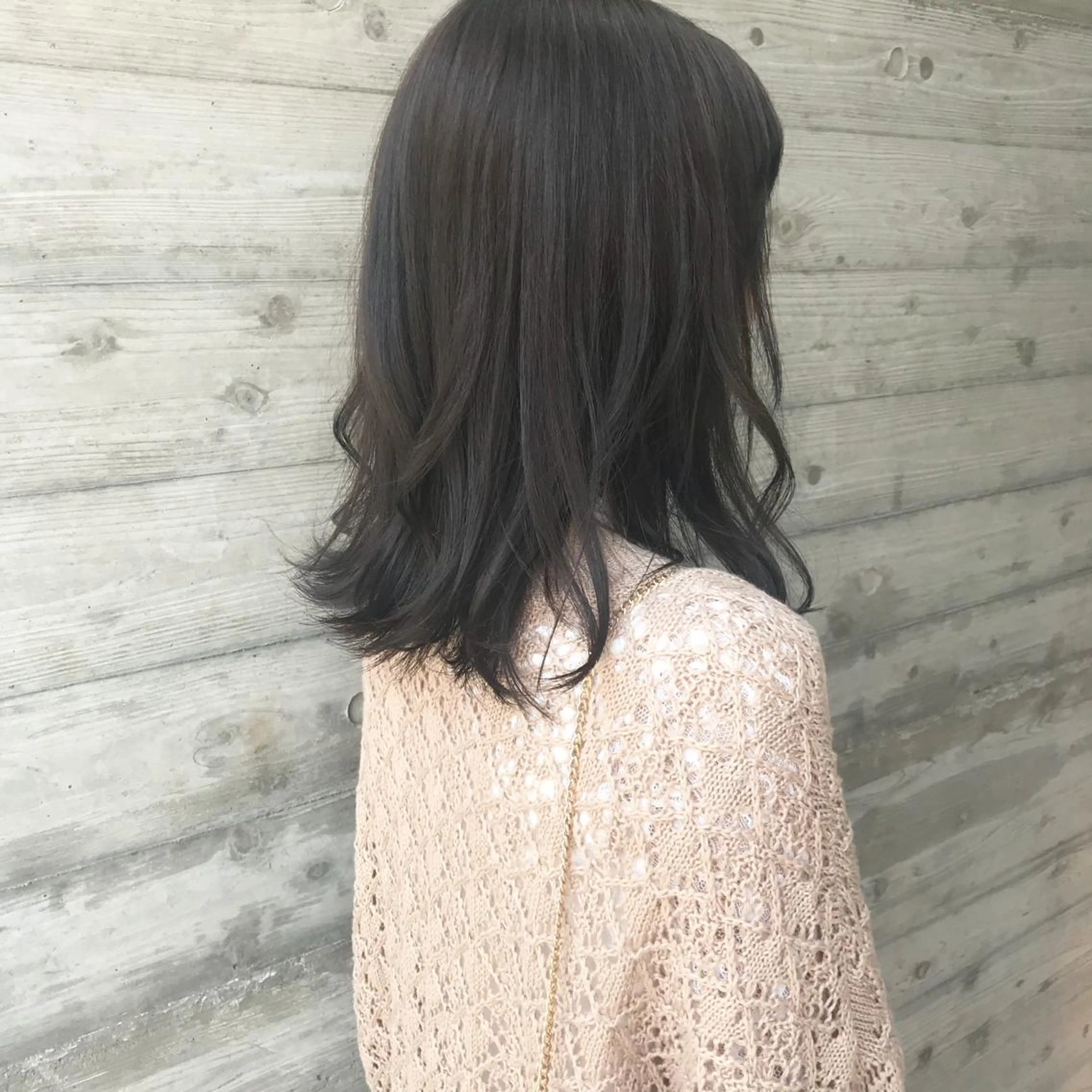 ミディアム カラー Click所属・クニモトハルナ ボブ/柔らかカラーのヘアスタイル