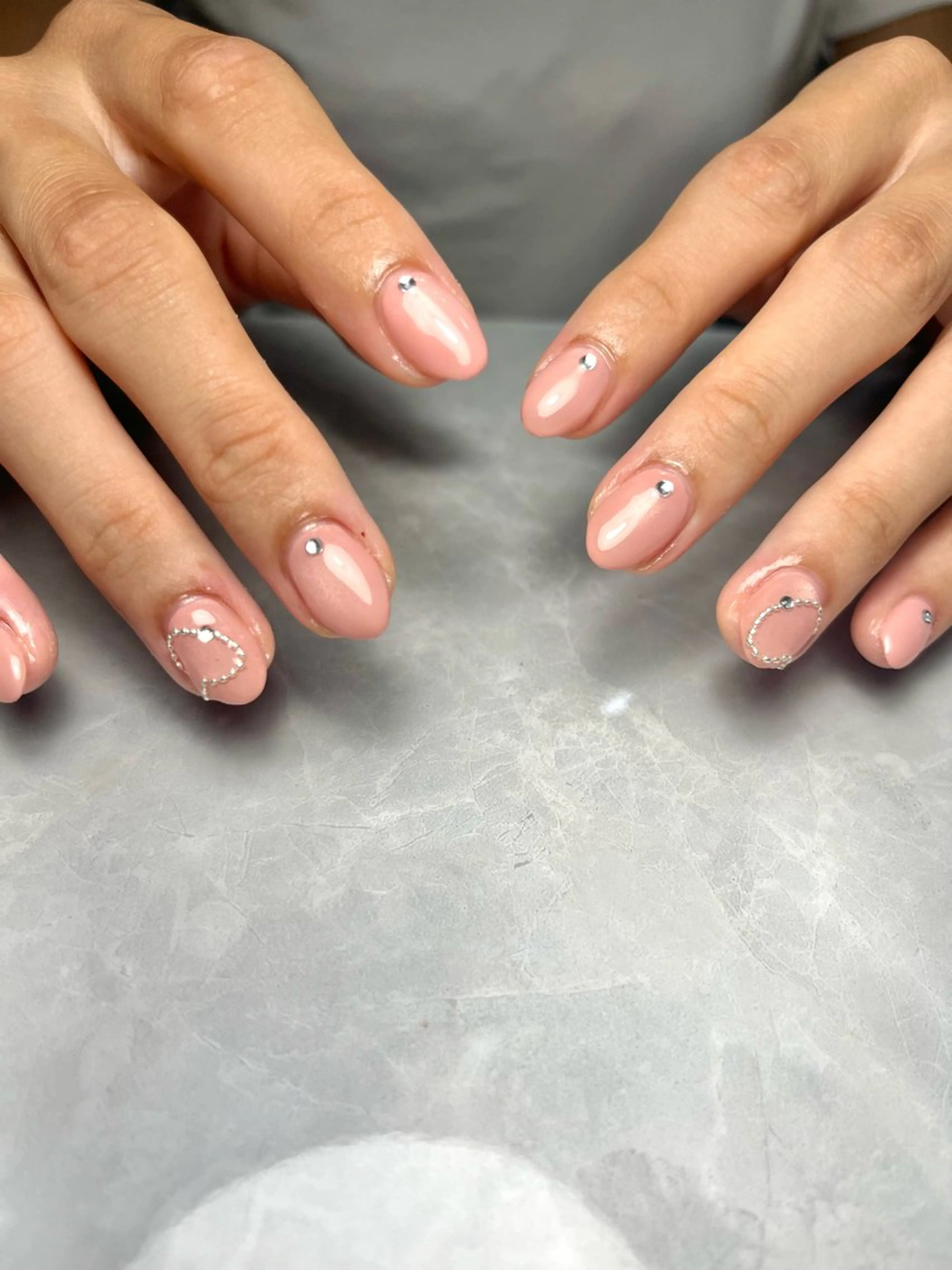 ネイル ハート マグネットネイル マグネットワンカラー ワンカラーネイル ハンドネイル 777 nail あいかのネイルデザイン